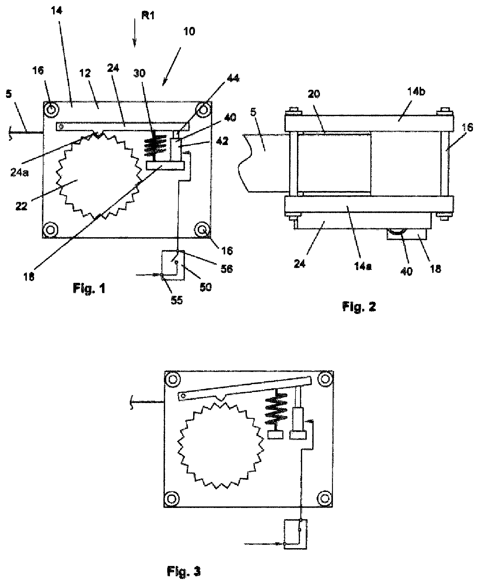 Patent US12319226 Figure 1 – Belt retractor unit and vehicle having such a belt retractor unit
