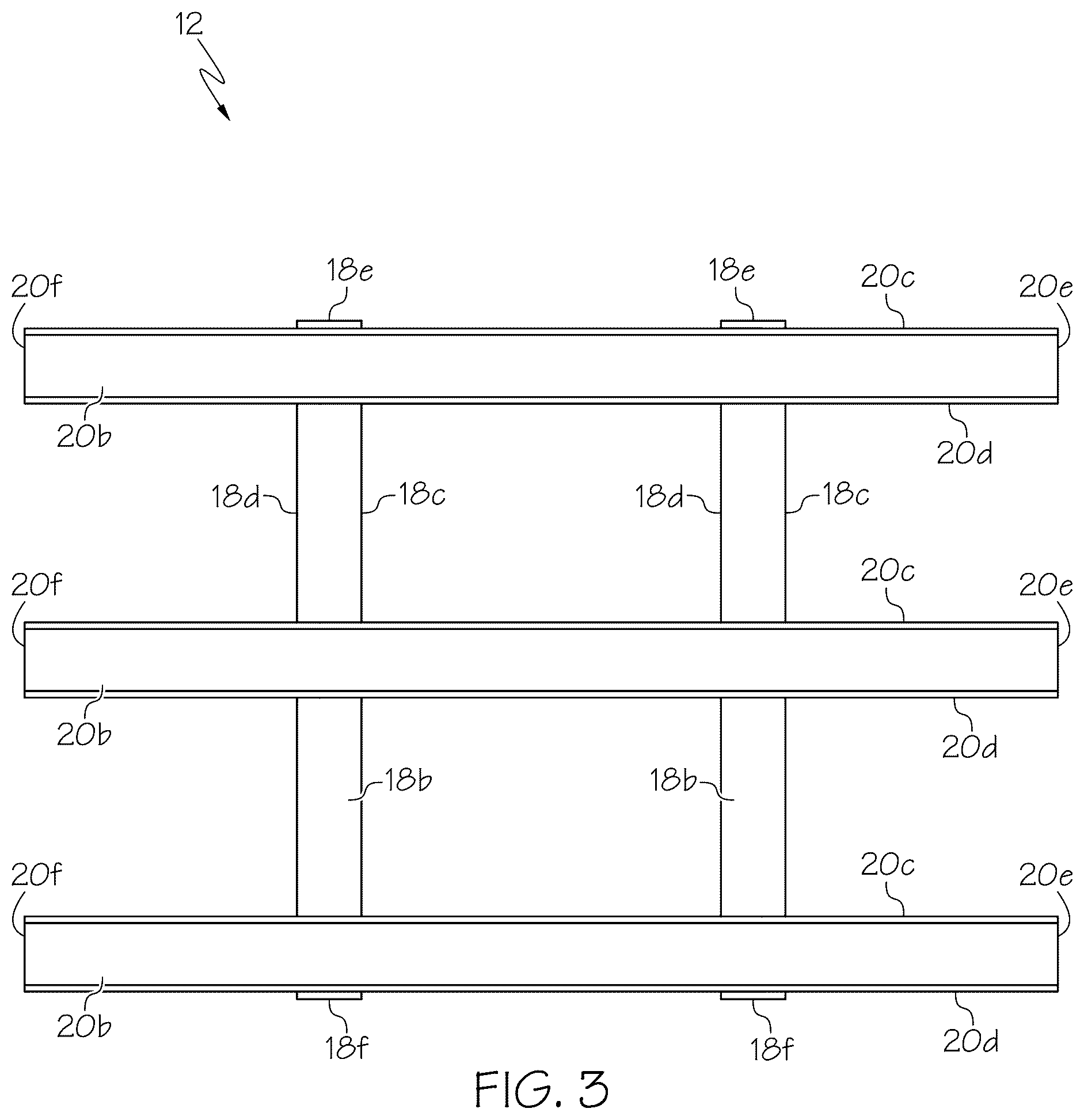 Patent US12319233 Figure 3 – Sub-frame and step assembly for truck