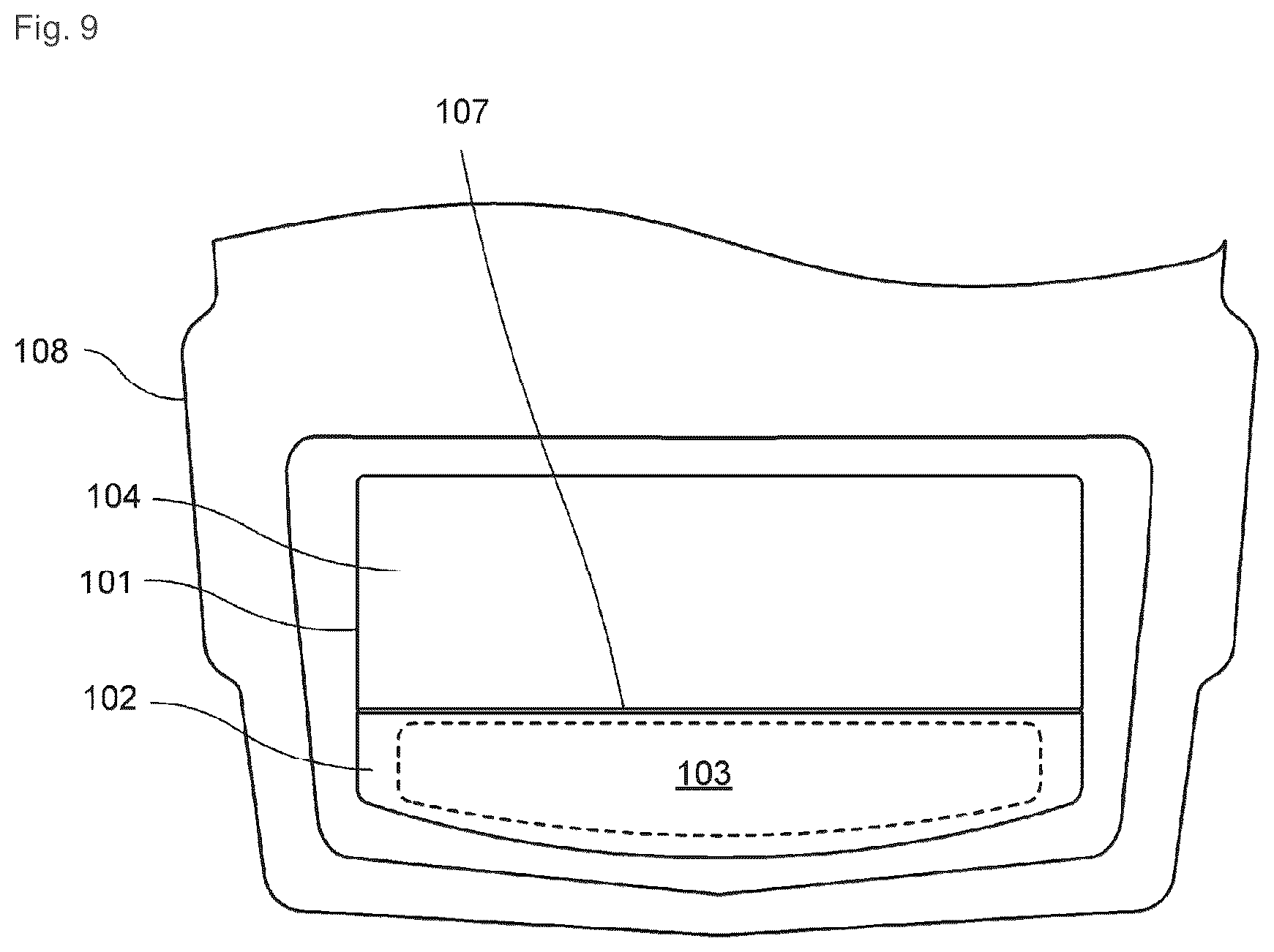 Patent US12319235 Figure 9 – Luggage room board