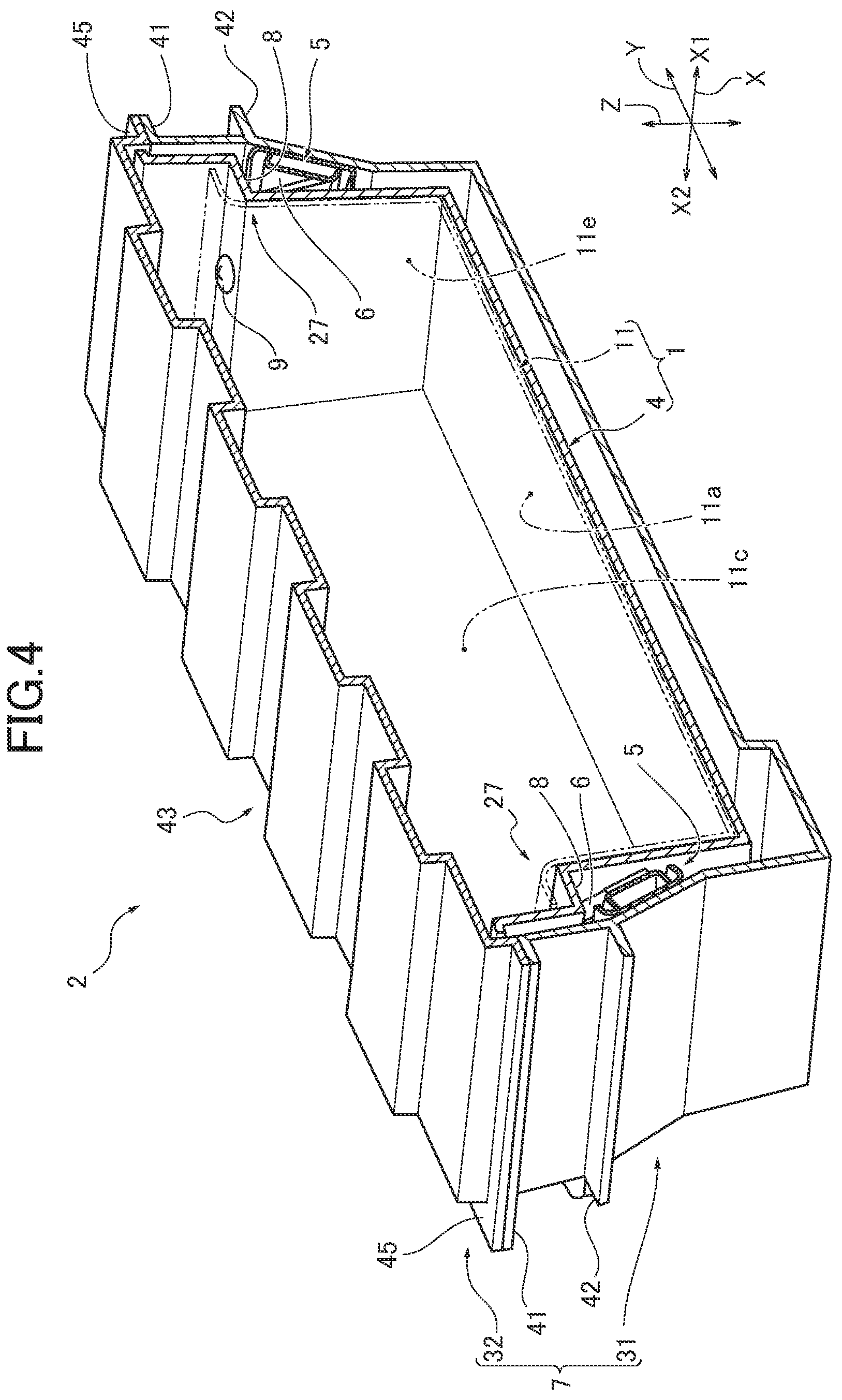 Patent US12319238 Figure 4 – Drawer type storage box
