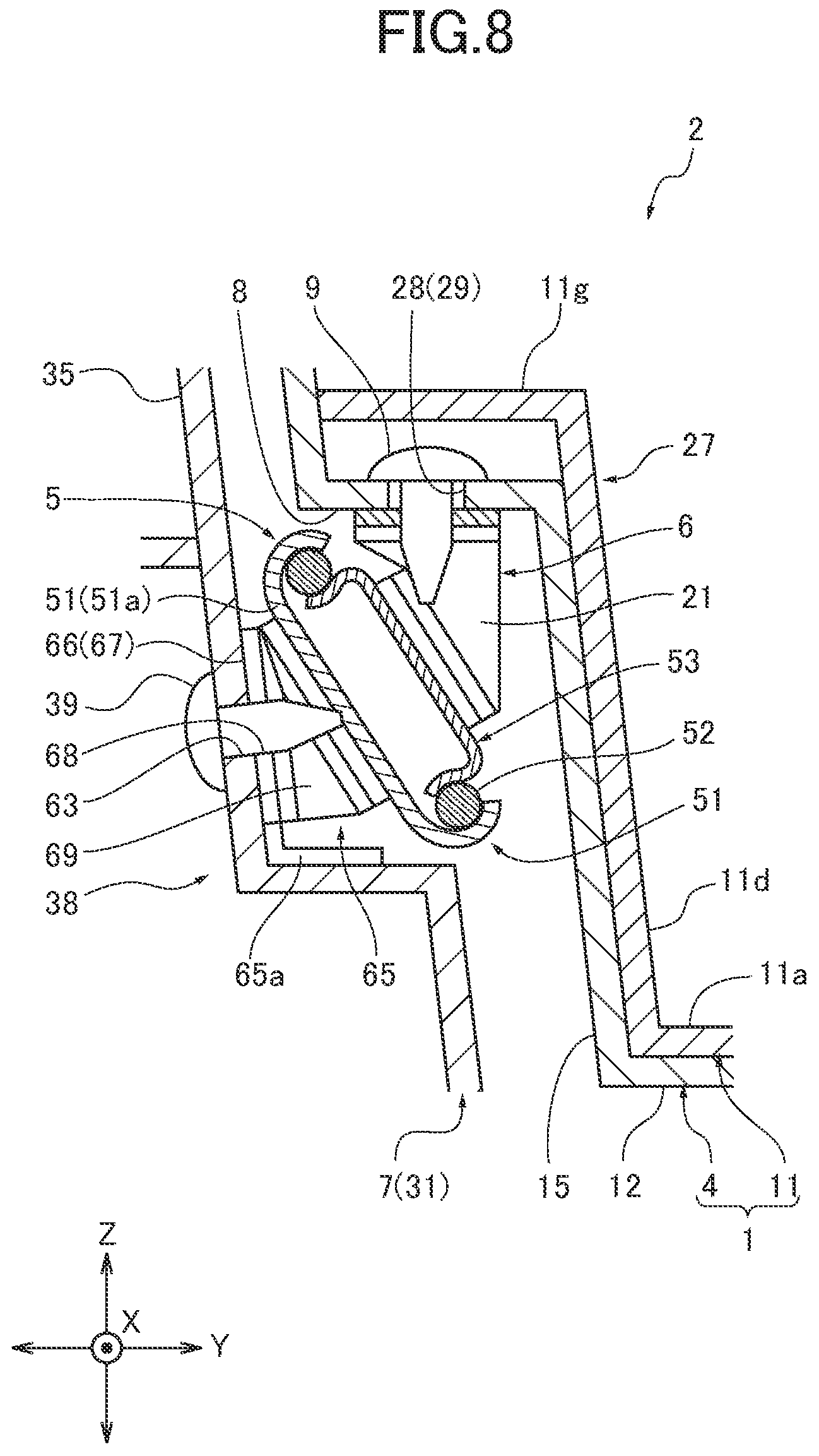 Patent US12319238 Figure 8 – Drawer type storage box
