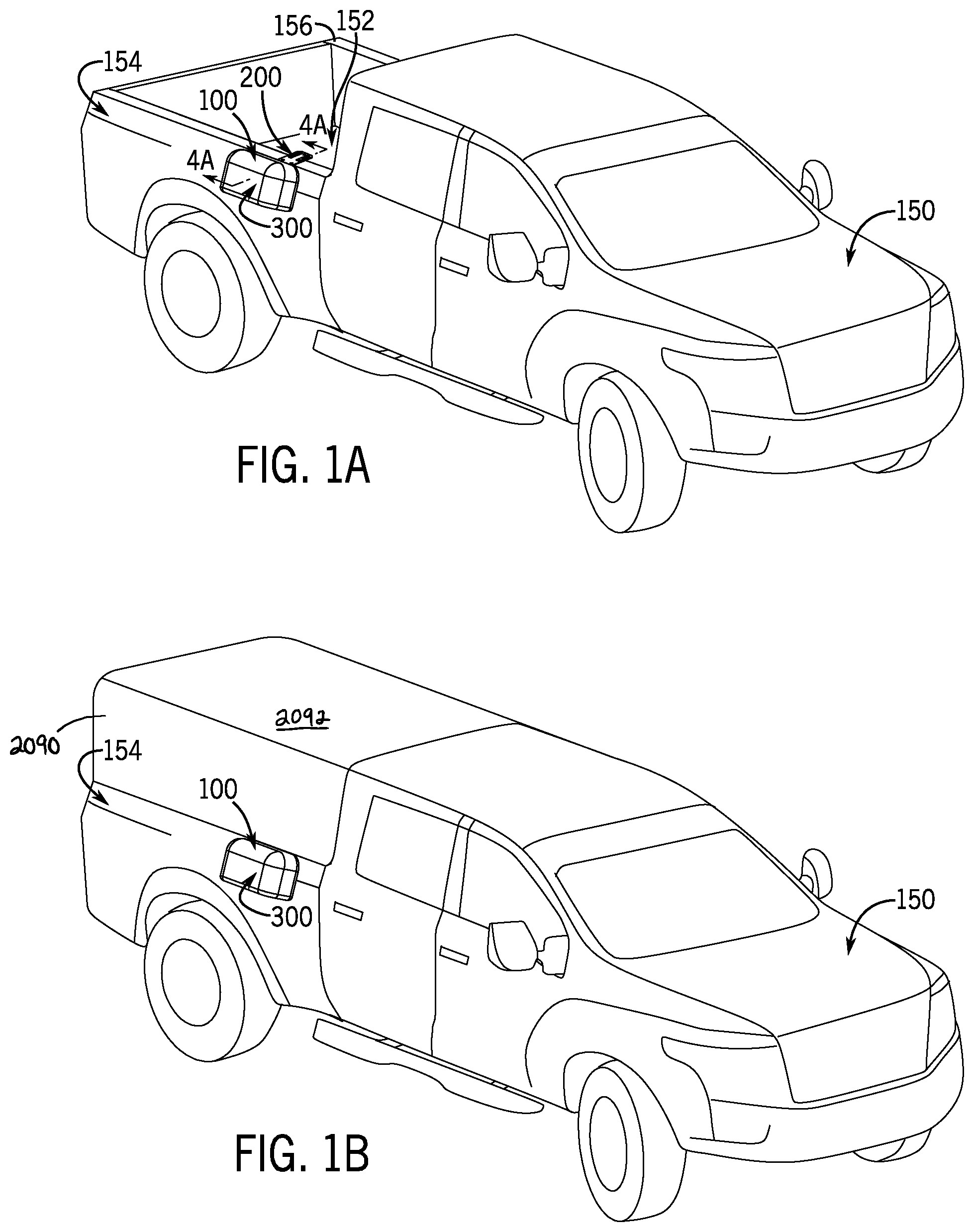 Patent US12319239 Figure 1 – Mounting system for securing items to vehicle