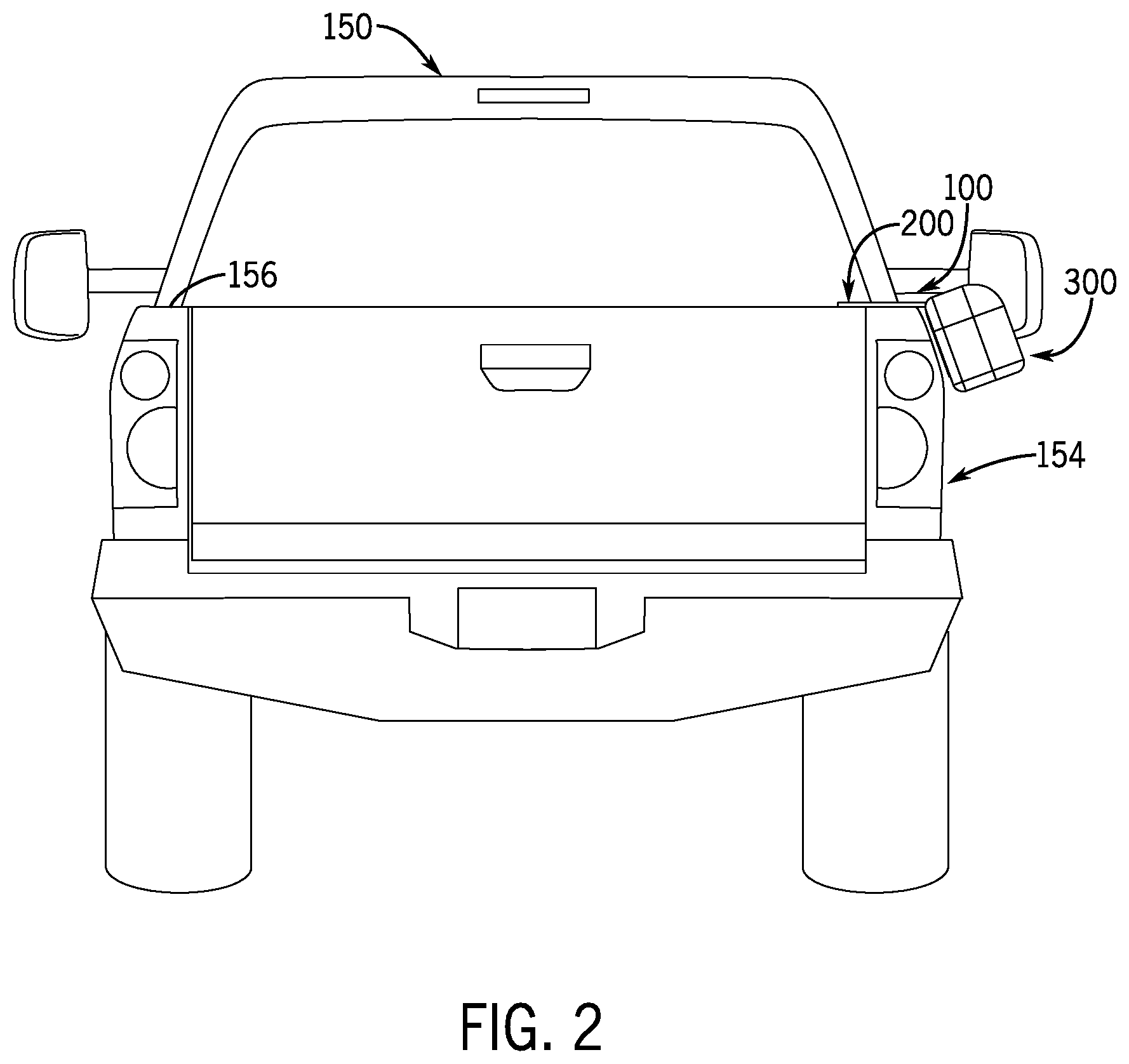 Patent US12319239 Figure 2 – Mounting system for securing items to vehicle