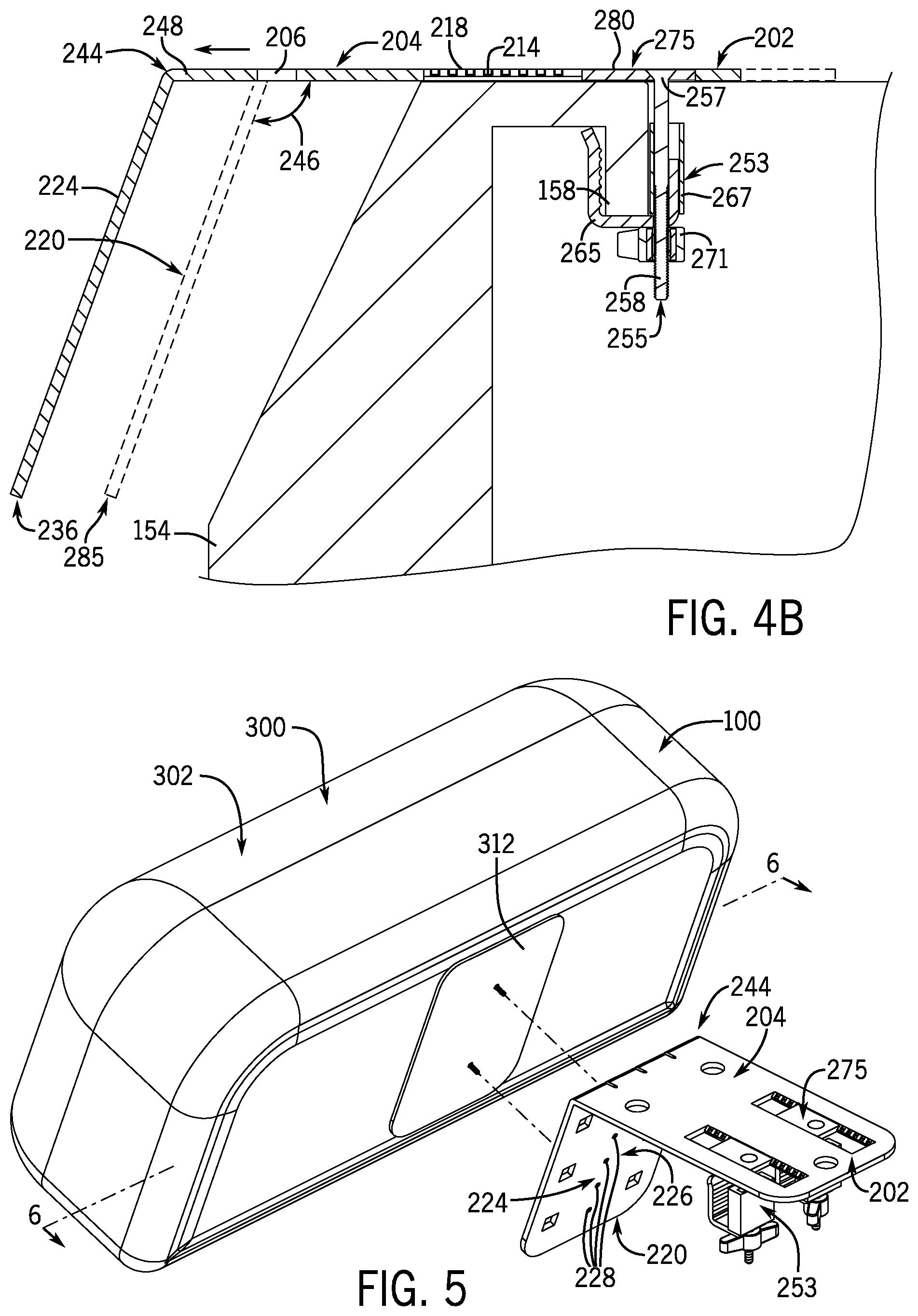 Patent US12319239 Figure 4 – Mounting system for securing items to vehicle