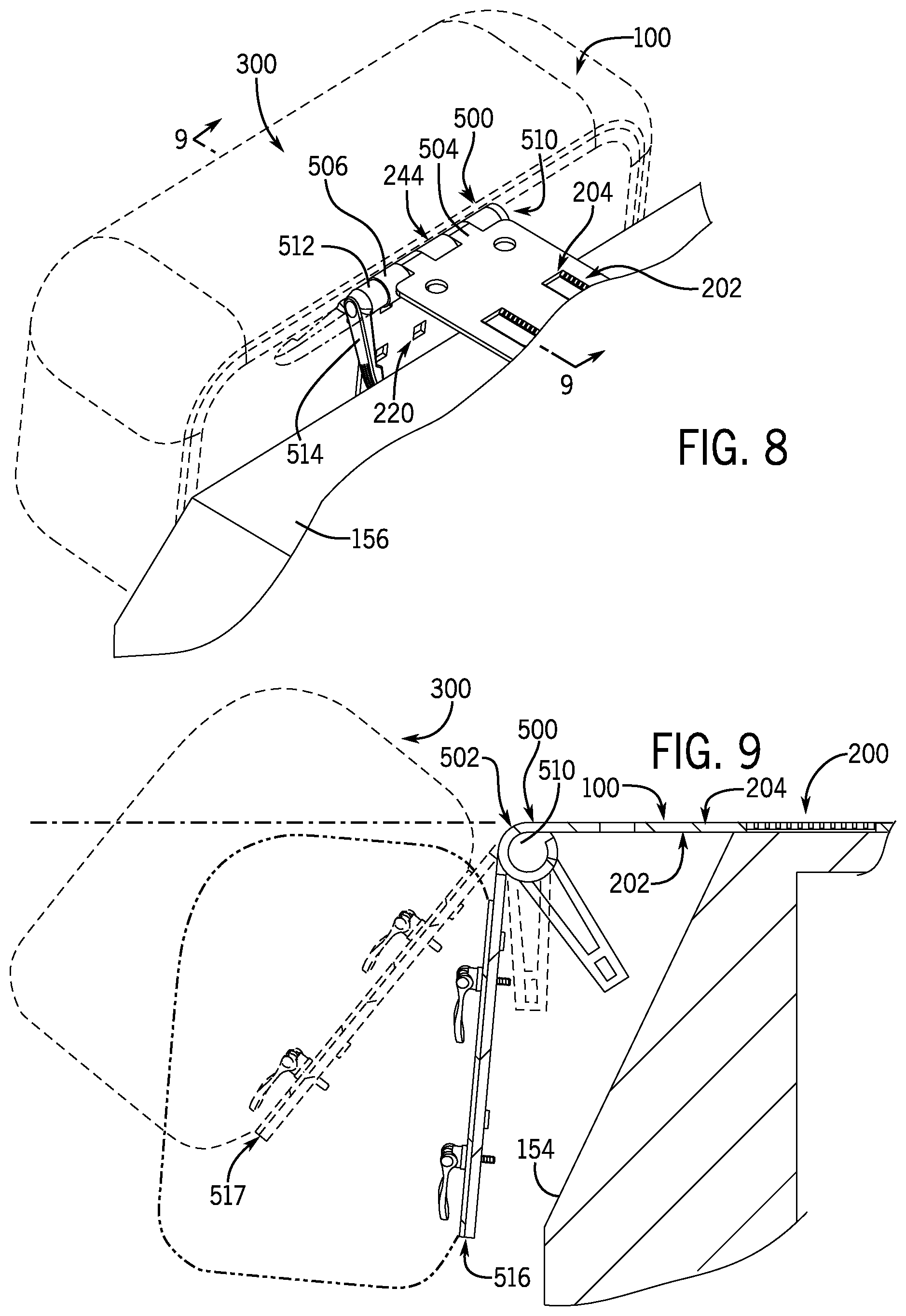 Patent US12319239 Figure 7 – Mounting system for securing items to vehicle
