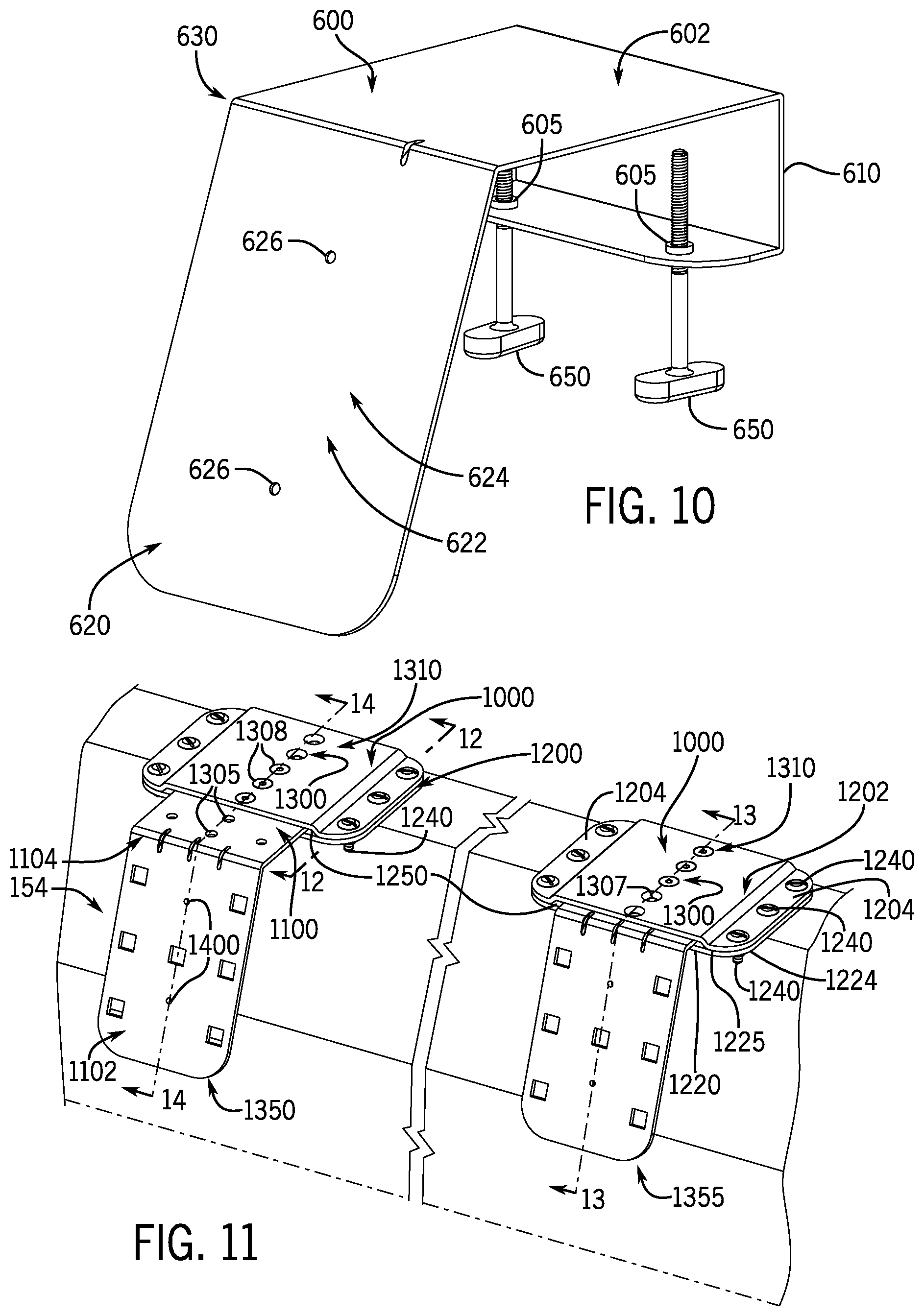 Patent US12319239 Figure 8 – Mounting system for securing items to vehicle