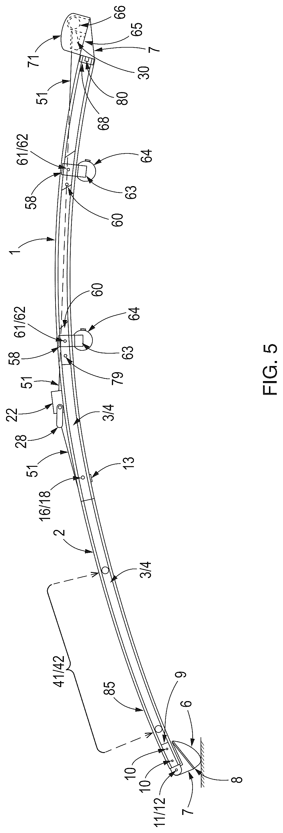 Patent US12319241 Figure 5 – Vehicle external cargo stowage and retrieval apparatus and related control system