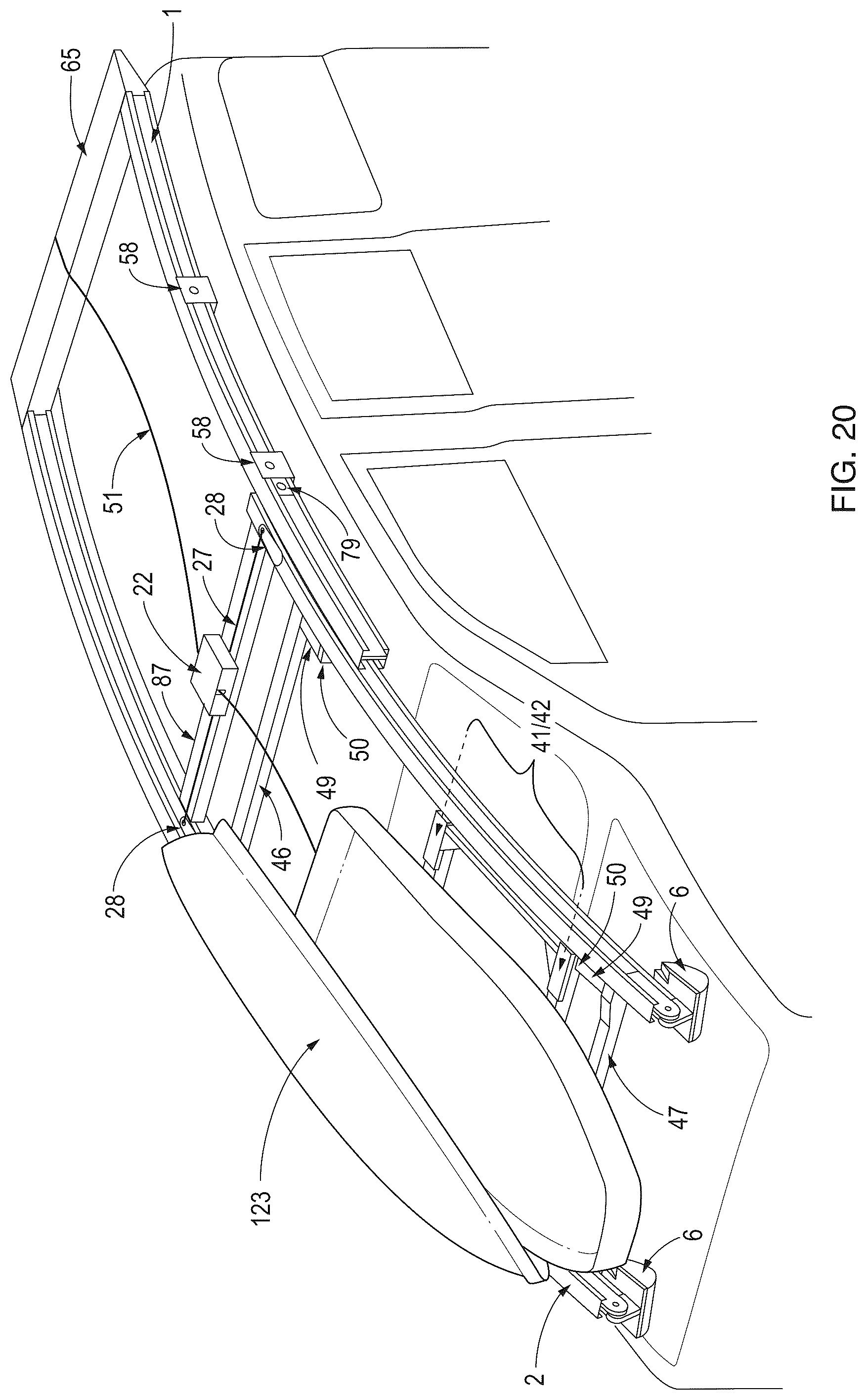 Patent US12319241 Figure 20 – Vehicle external cargo stowage and retrieval apparatus and related control system