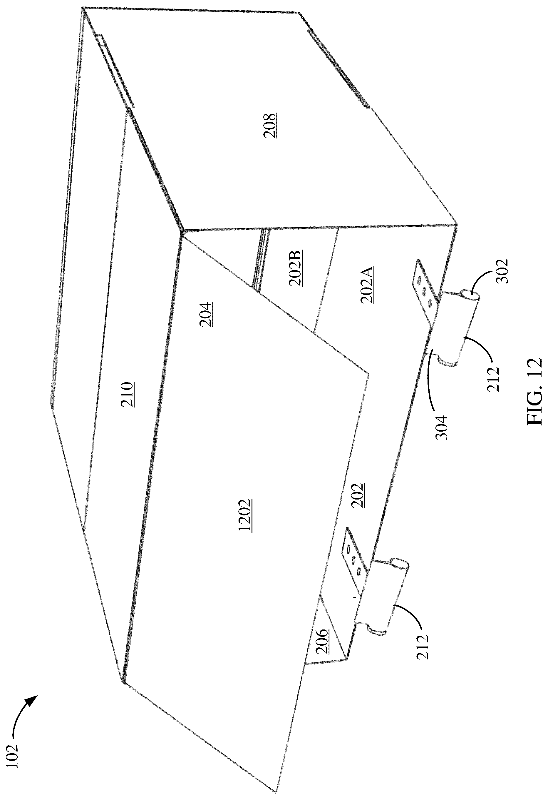 Patent US12319242 Figure 8 – Truck storage and securing apparatus