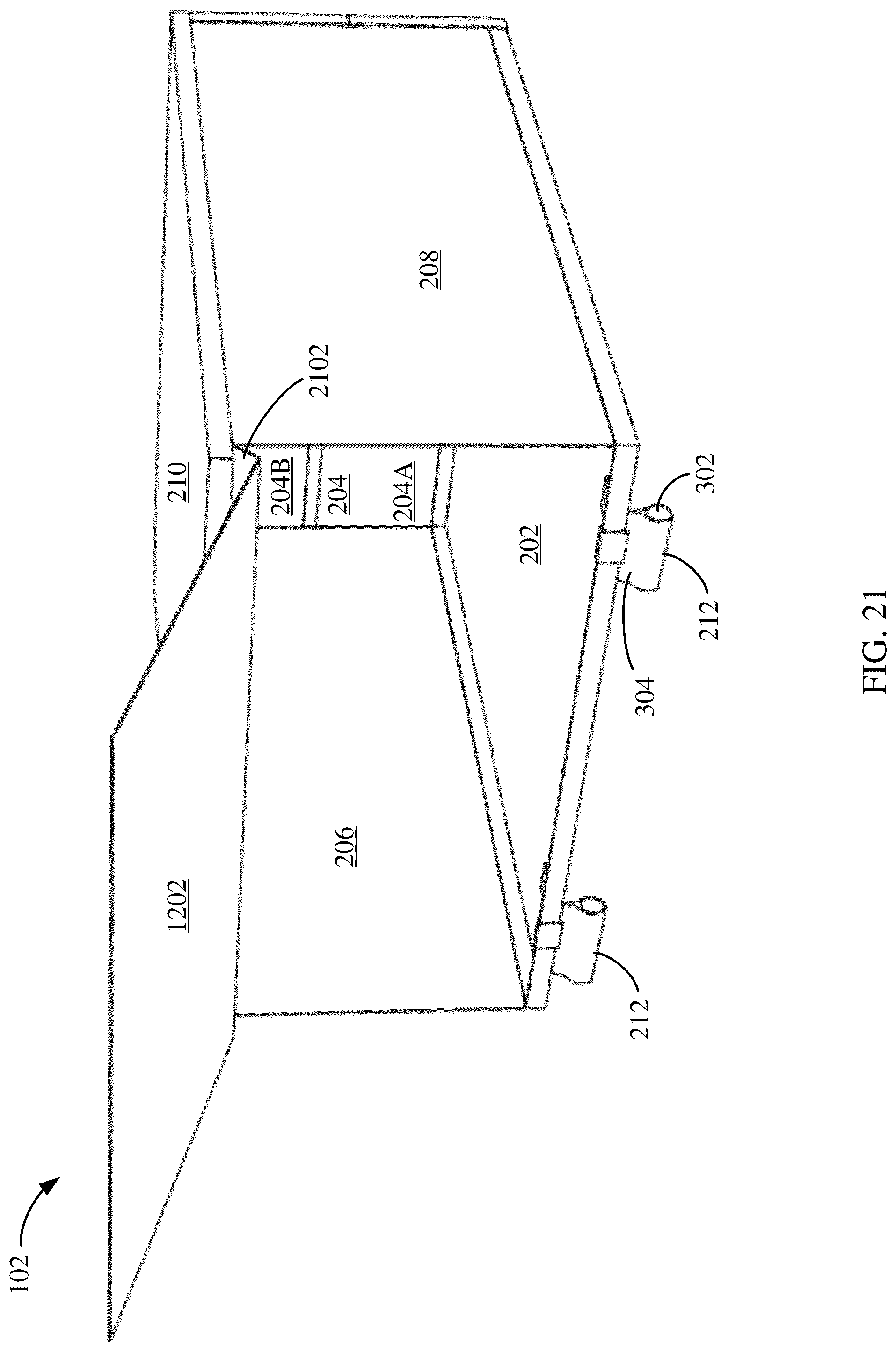 Patent US12319242 Figure 13 – Truck storage and securing apparatus