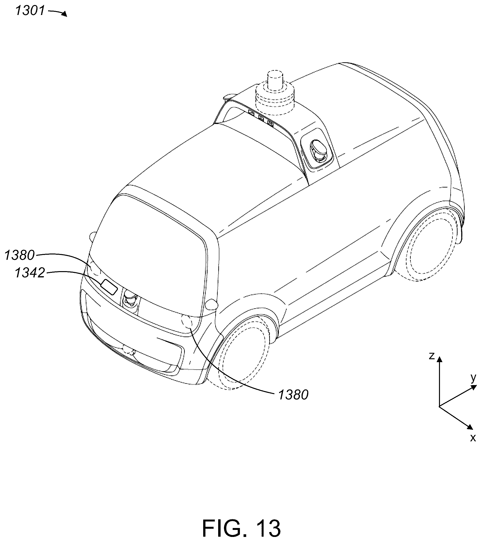 Patent US12319244 Figure 13 – Methods and apparatus for providing components in an autonomous vehicle