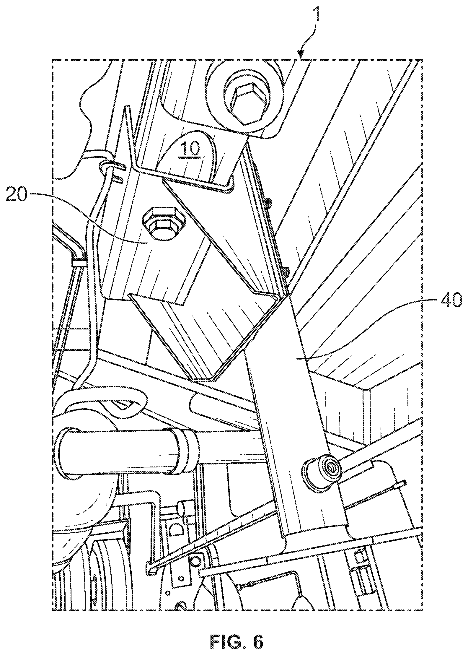 Patent US12319247 Figure 6 – Device, systems, and methods for mounting articles to a vehicle chassis