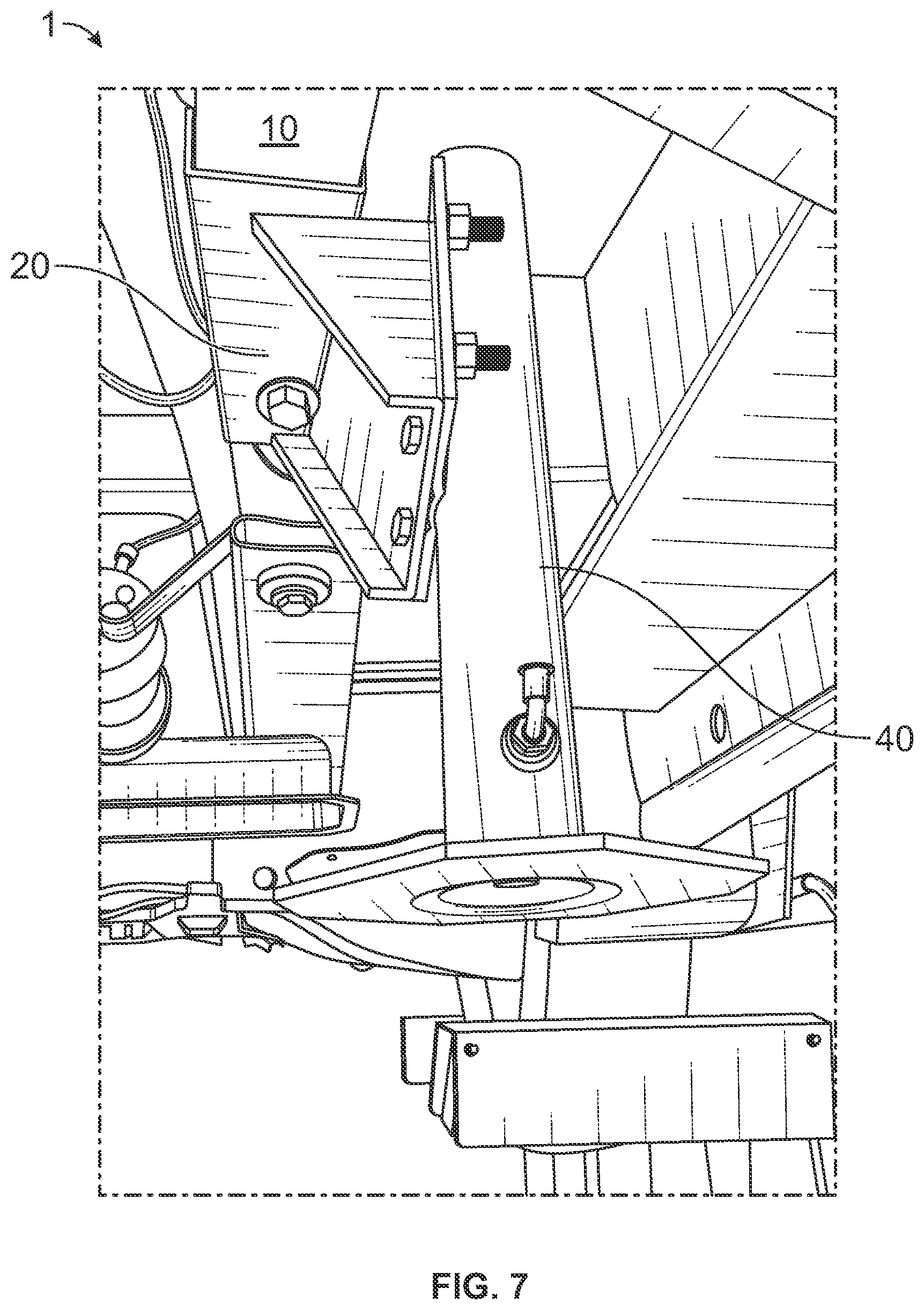Patent US12319247 Figure 7 – Device, systems, and methods for mounting articles to a vehicle chassis