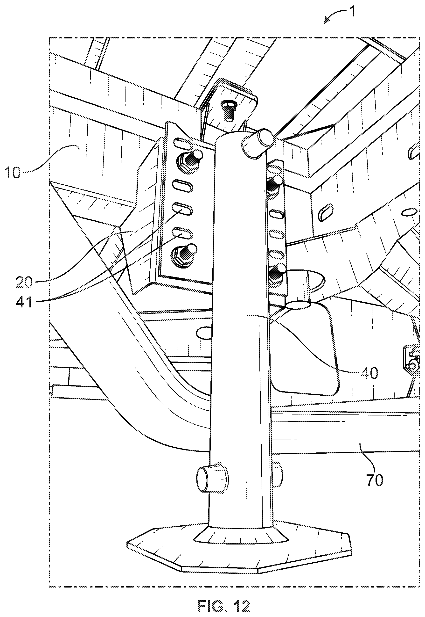 Patent US12319247 Figure 12 – Device, systems, and methods for mounting articles to a vehicle chassis