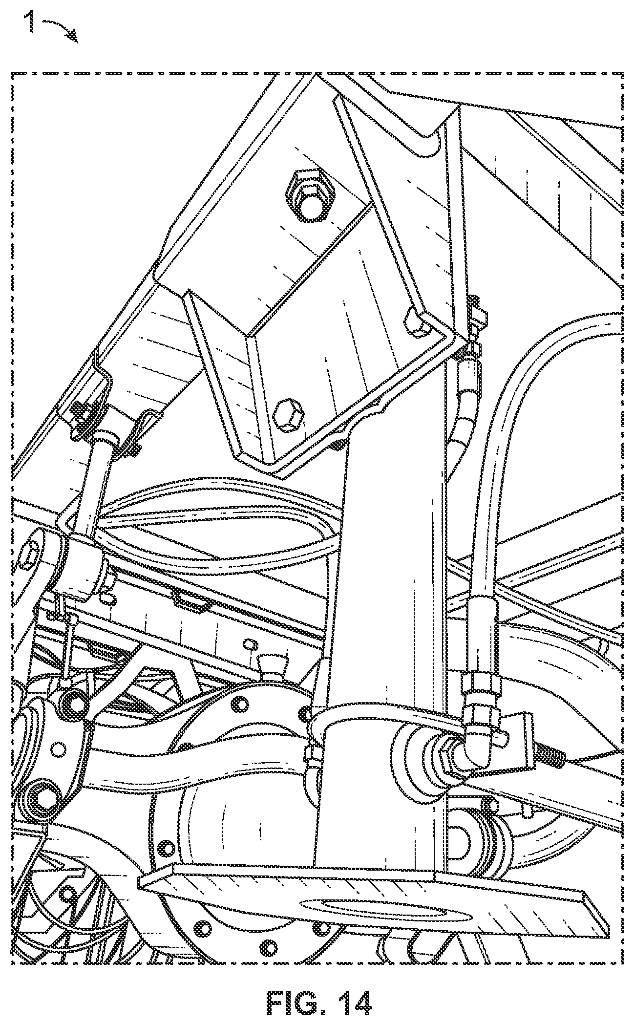 Patent US12319247 Figure 14 – Device, systems, and methods for mounting articles to a vehicle chassis