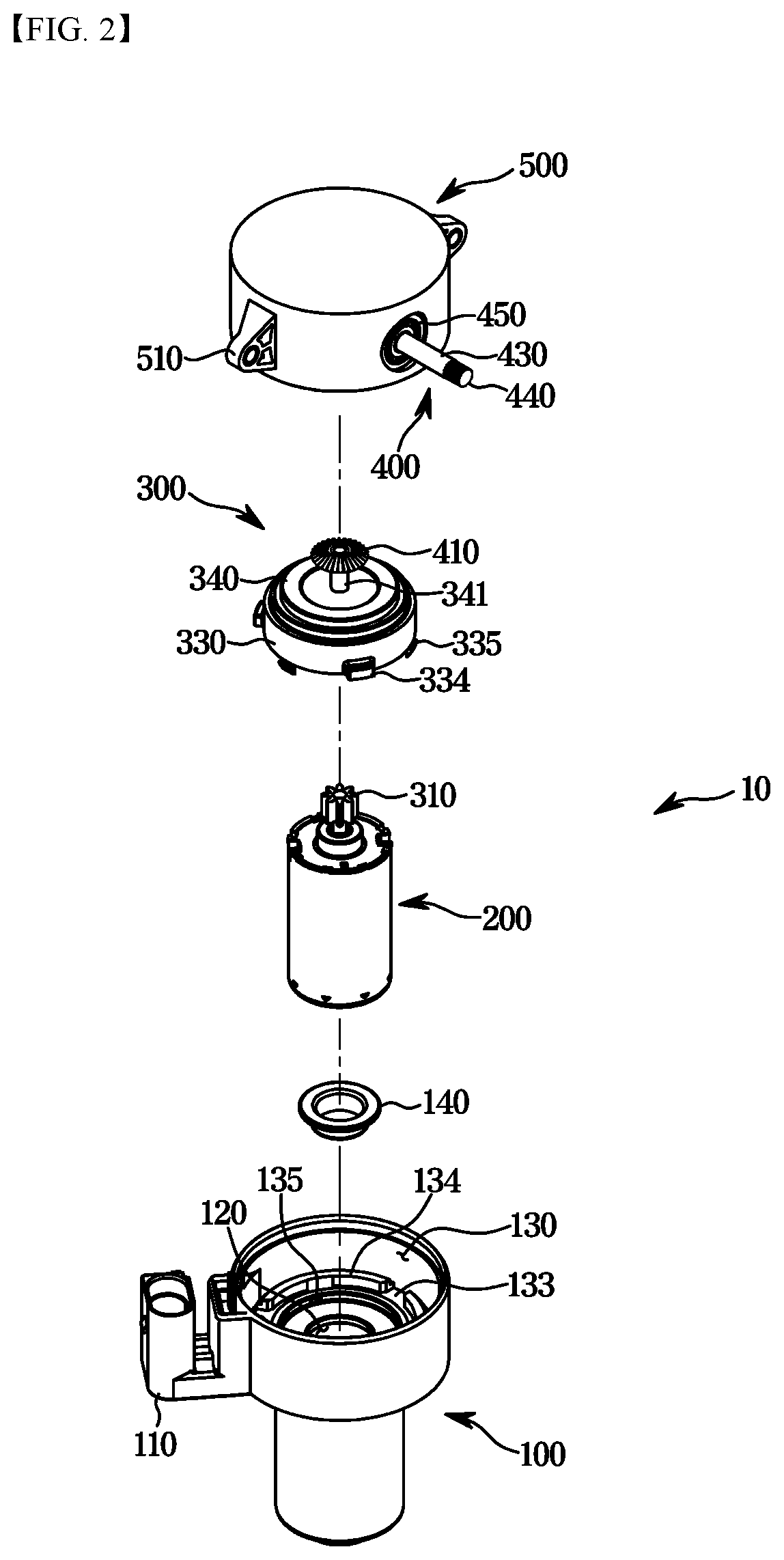 Patent US12319254 Figure 2 – Actuator for brake device