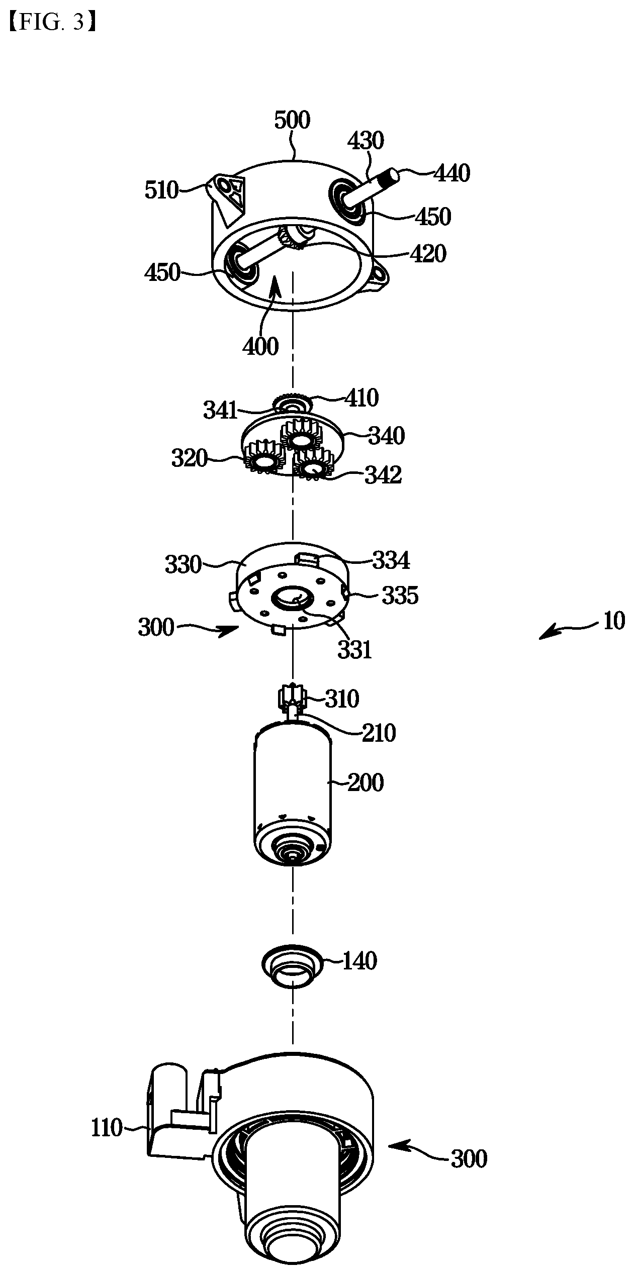 Patent US12319254 Figure 3 – Actuator for brake device