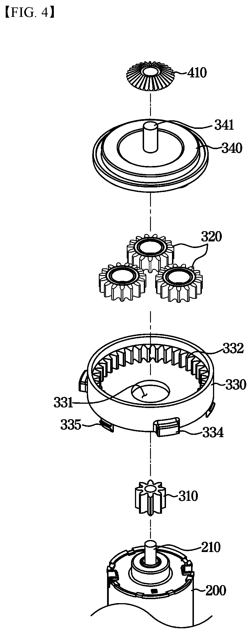 Patent US12319254 Figure 4 – Actuator for brake device