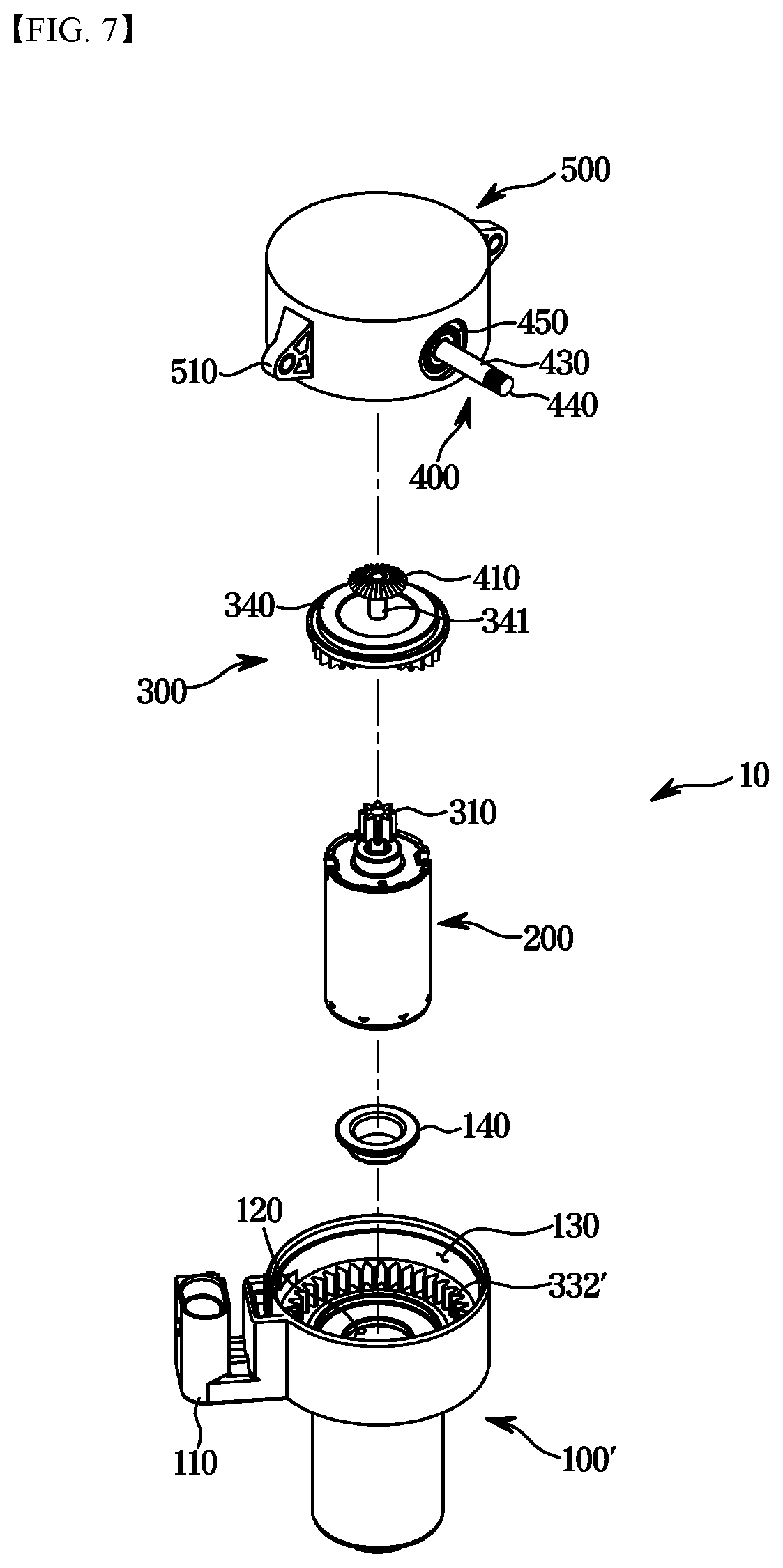 Patent US12319254 Figure 6 – Actuator for brake device