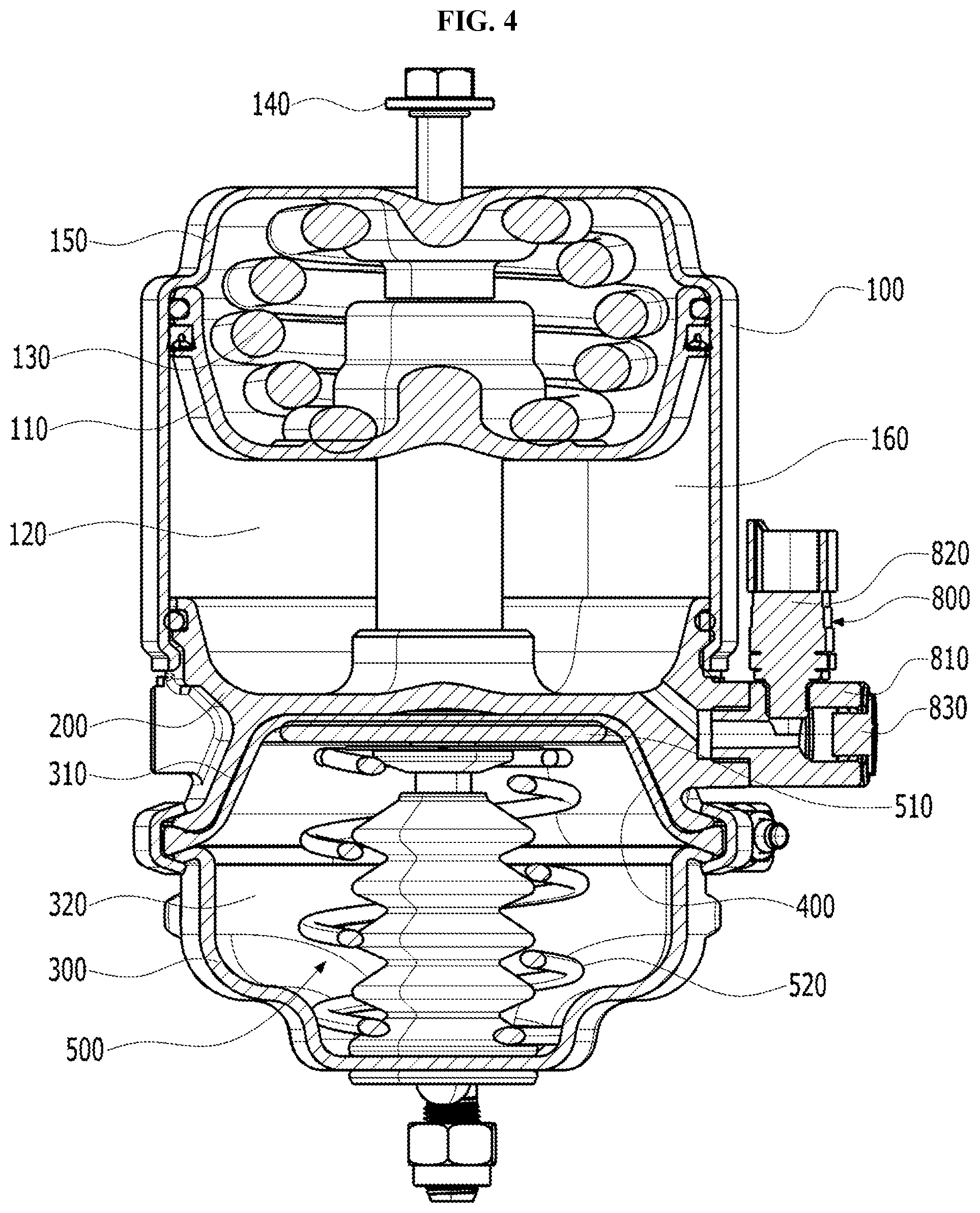Patent US12319260 Figure 4 – Pressure sensing system of pneumatic spring brake chamber for a vehicle