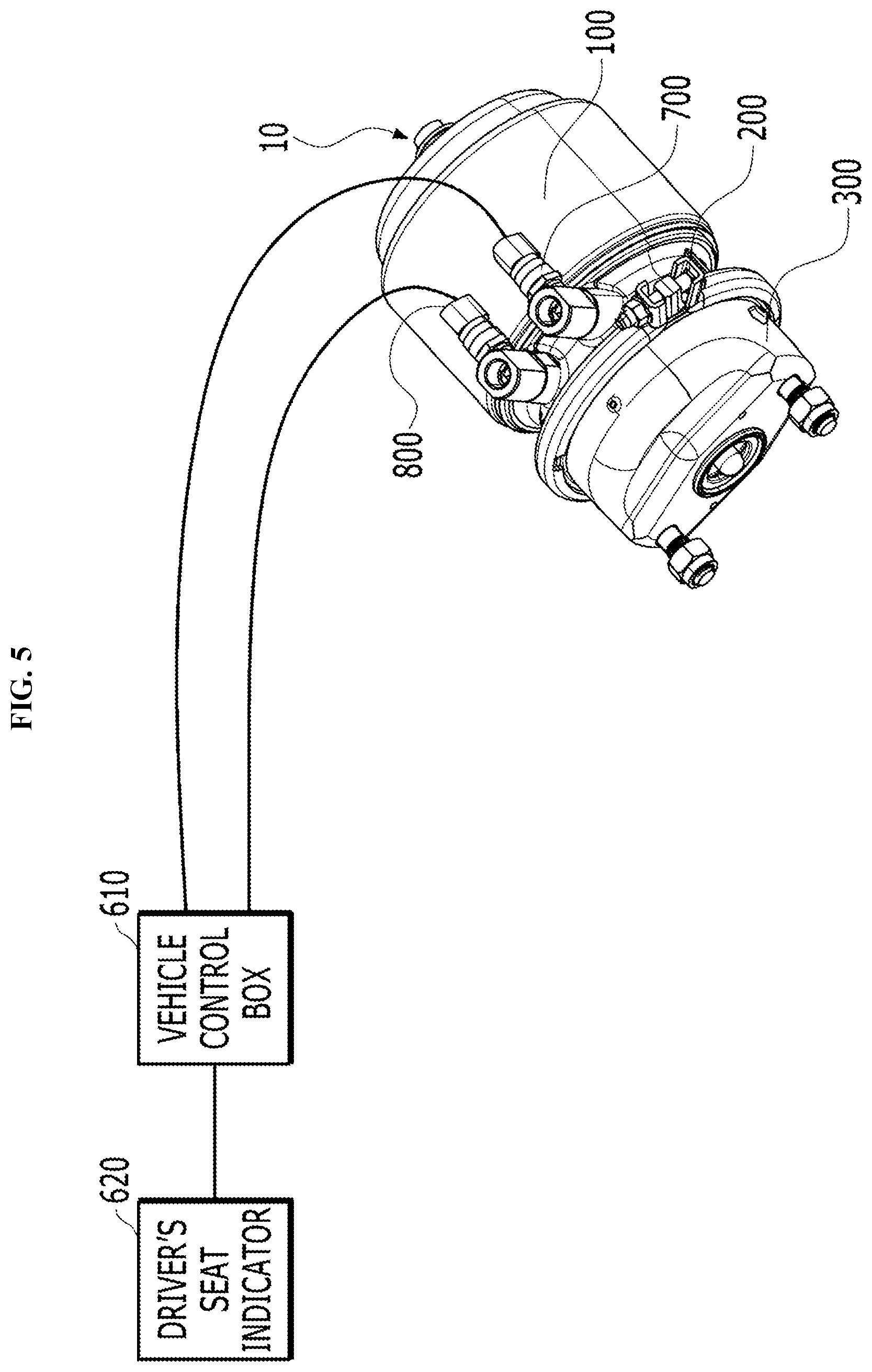 Patent US12319260 Figure 5 – Pressure sensing system of pneumatic spring brake chamber for a vehicle