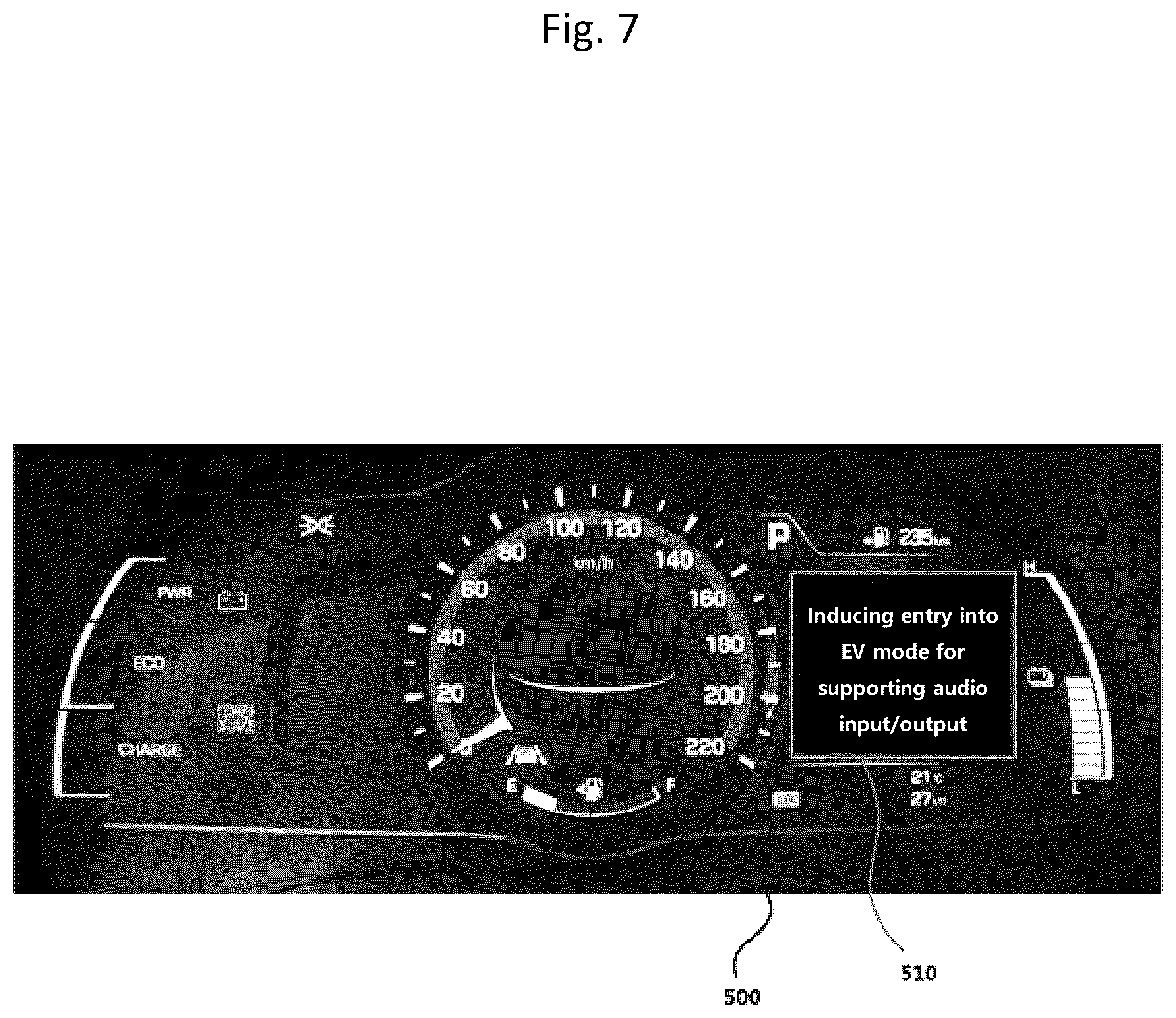 Patent US12319269 Figure 7 – Hybrid vehicle and method of supporting audio input/output for the same