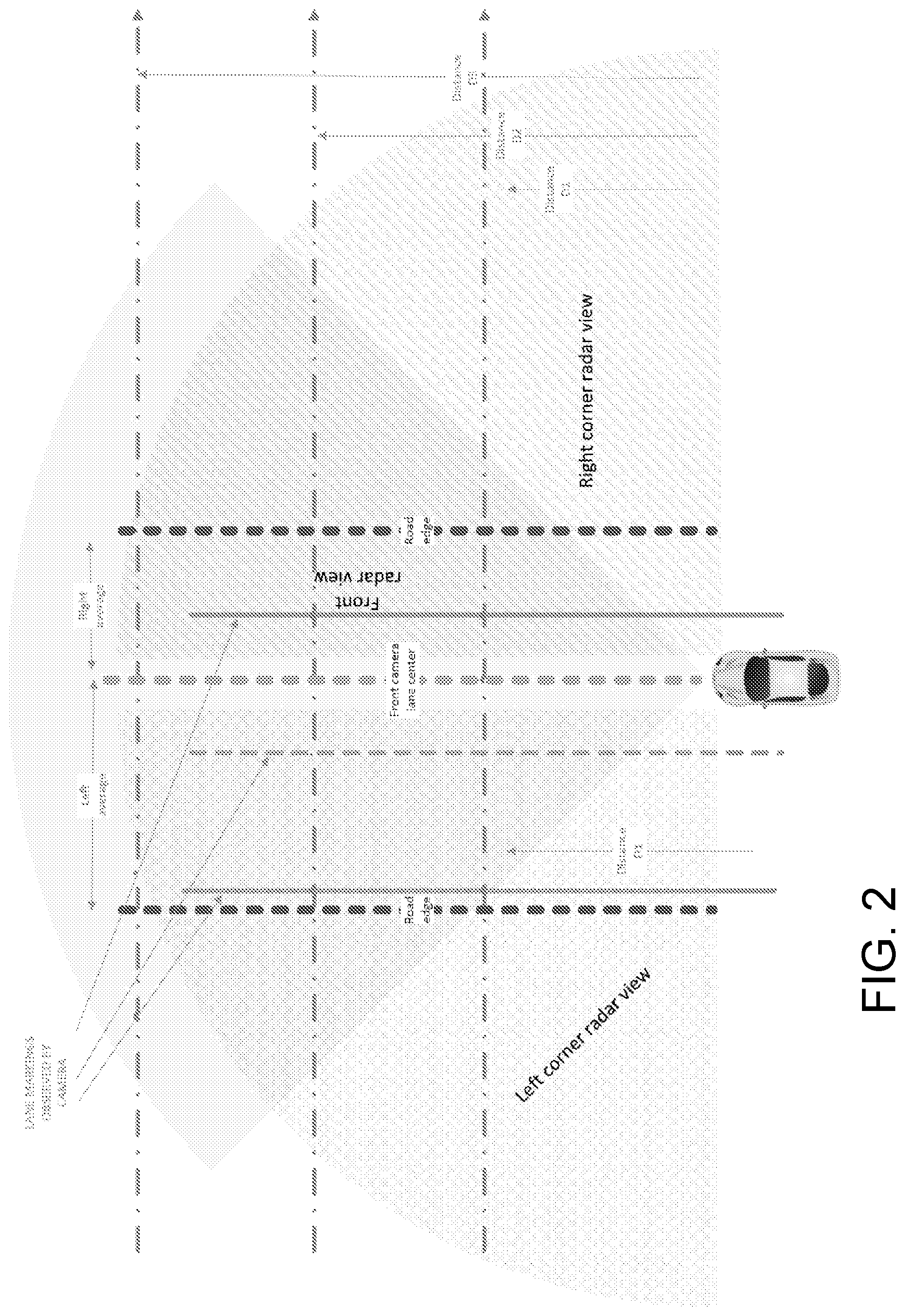 Patent US12319281 Figure 2 – Vehicular radar system for predicting lanes using smart camera input