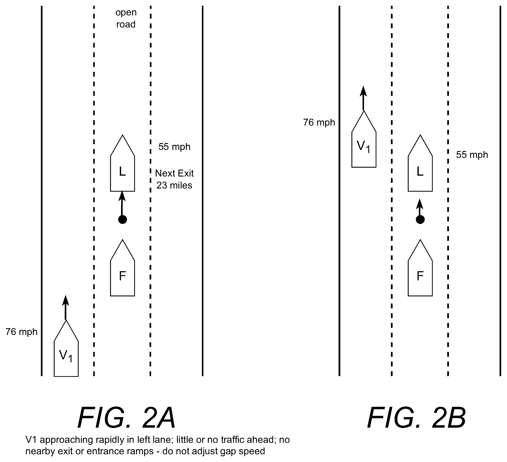 Patent US12319284 Figure 2 – Platoon behaviors that influence drivers of other vehicles