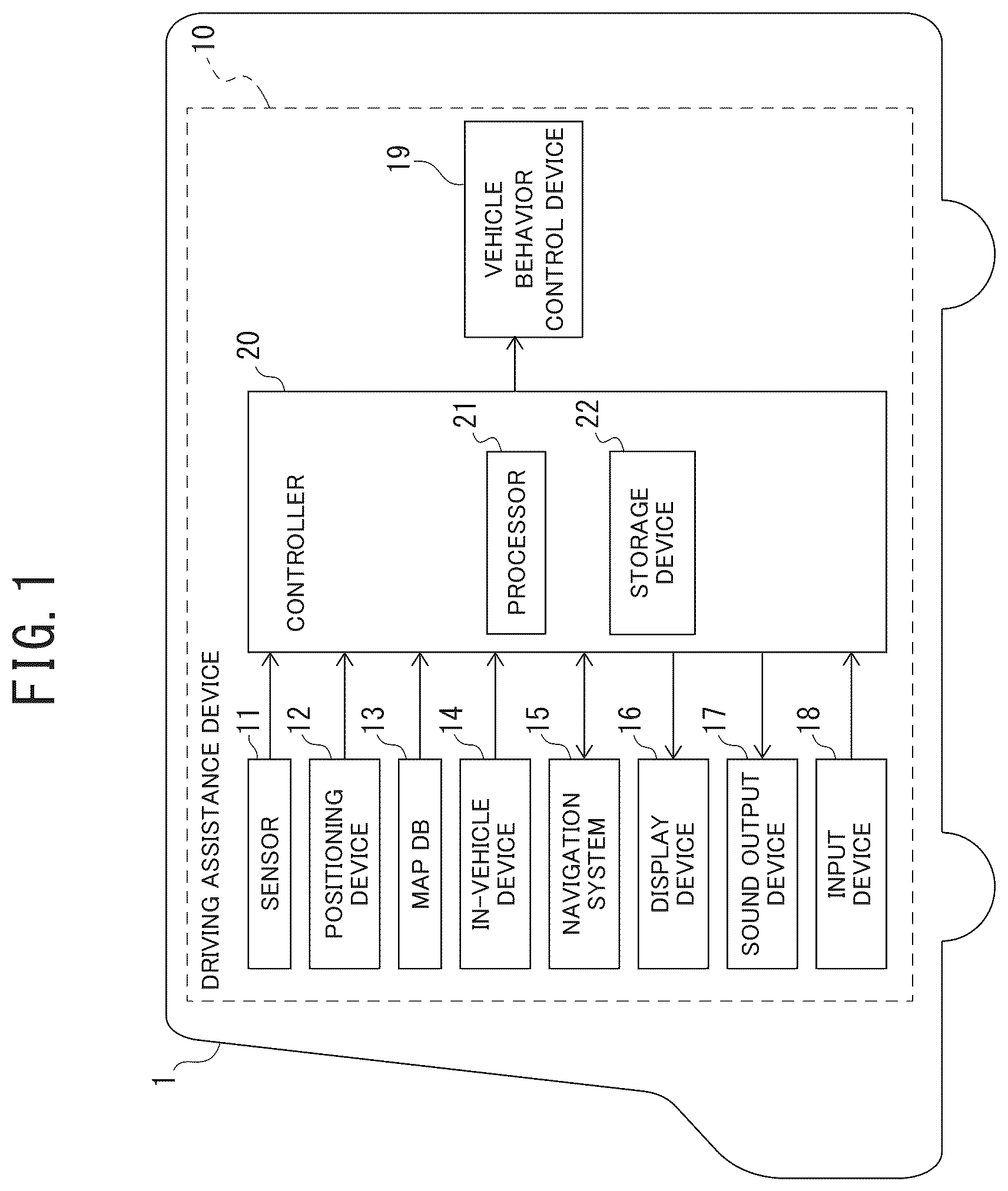 Patent US12319291 Figure 1 – Driving assistance method and driving assistance device for performing a lane change