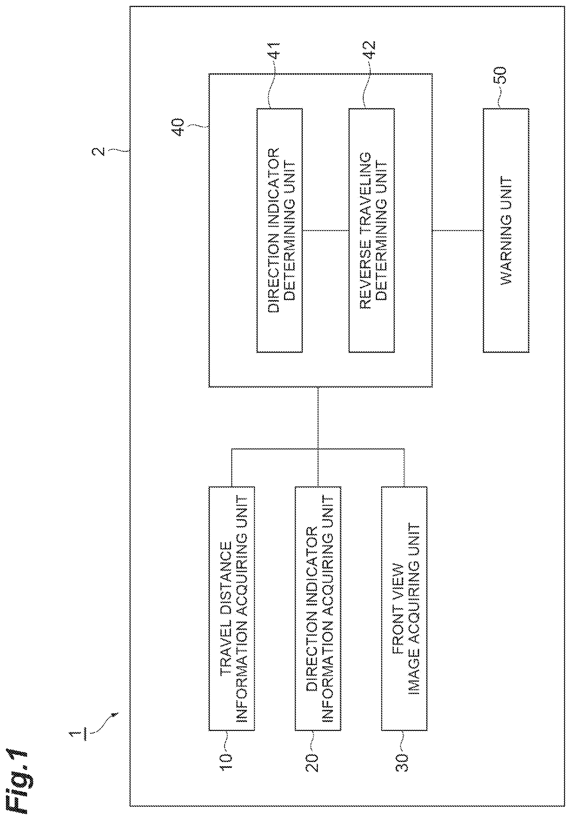 Patent US12319296 Figure 1 – Reverse traveling determination device