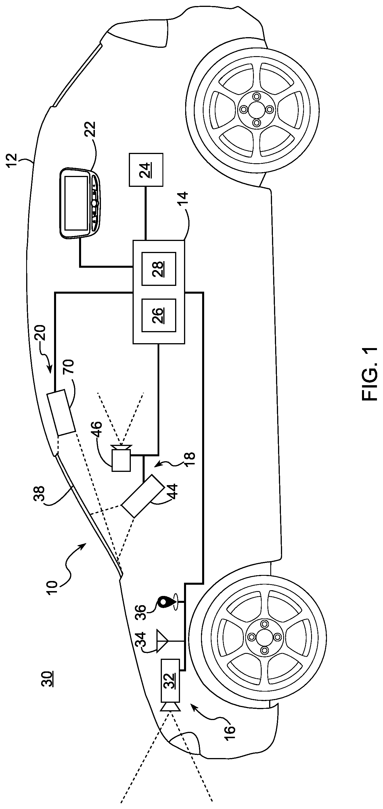 Patent US12319306 Figure 1 – Displaying automated driving system status for vehicle occupant awareness