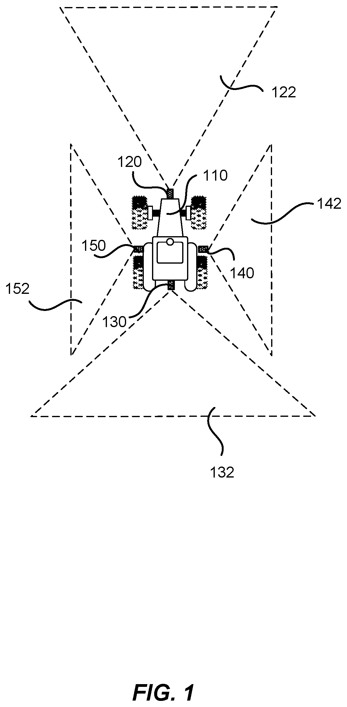 Patent US12319310 Figure 1 – Accuracy verification of a perception system of a vehicle