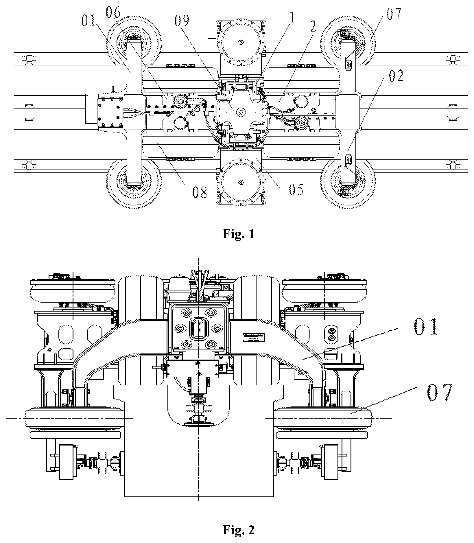 Patent US12319322 Figure 1 – Bogie framework of rail vehicle and bogie