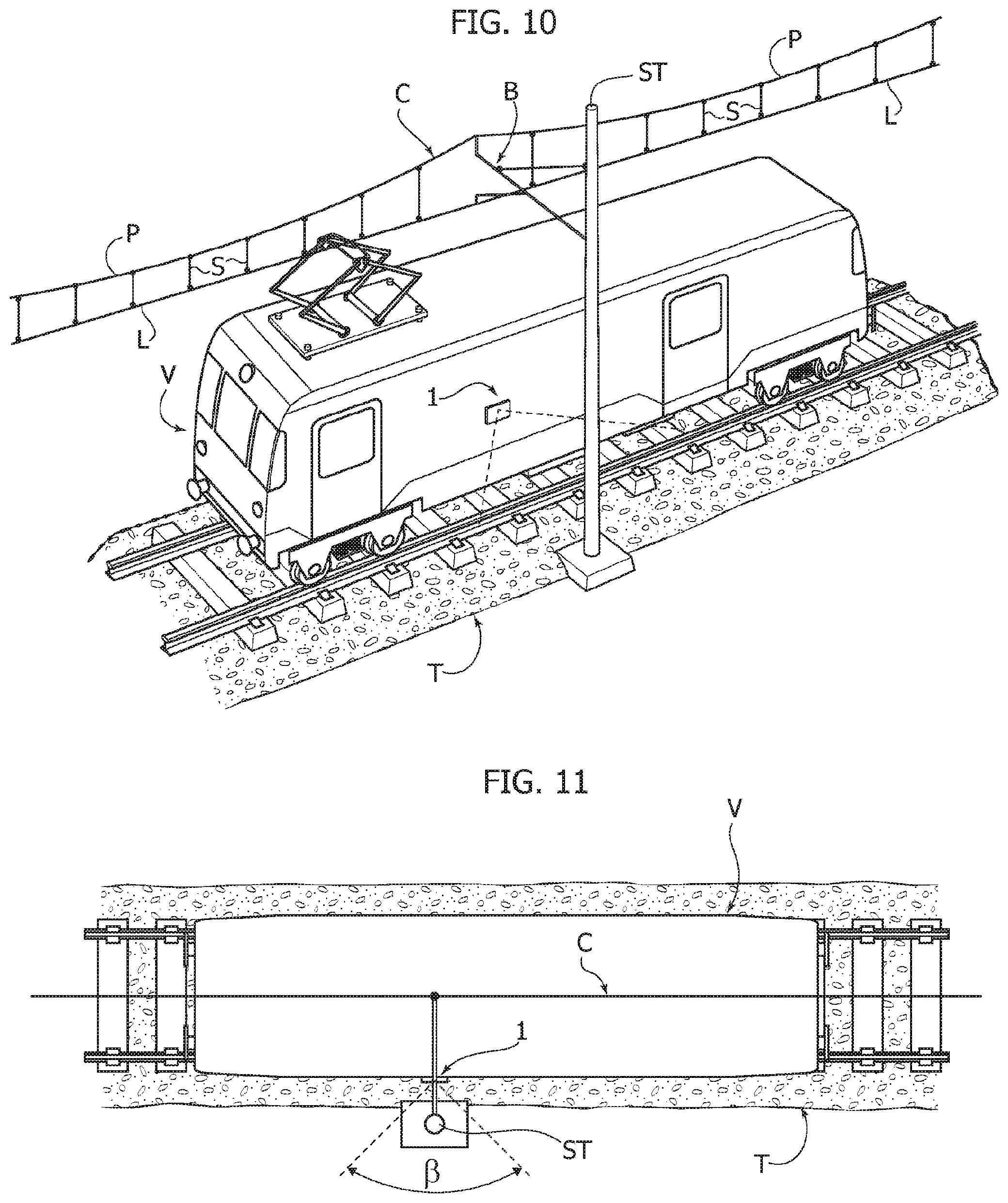 Patent US12319326 Figure 5 – System, a vehicle and a method for the detection of position and geometry of line infrastructures, particularly for a railway line