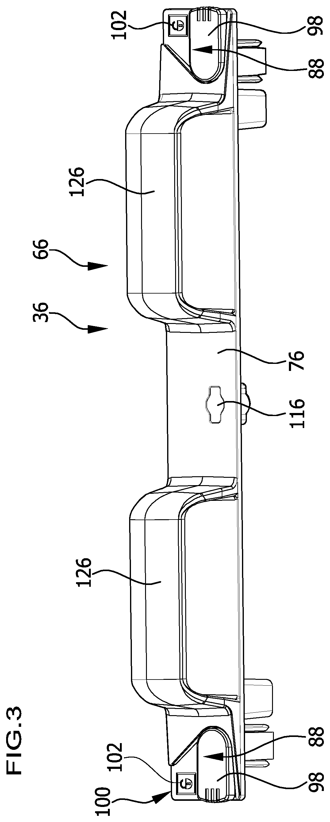 Patent US12319332 Figure 3 – Cleaning system comprising at least one hand-guided cleaning cart and two or more functional devices