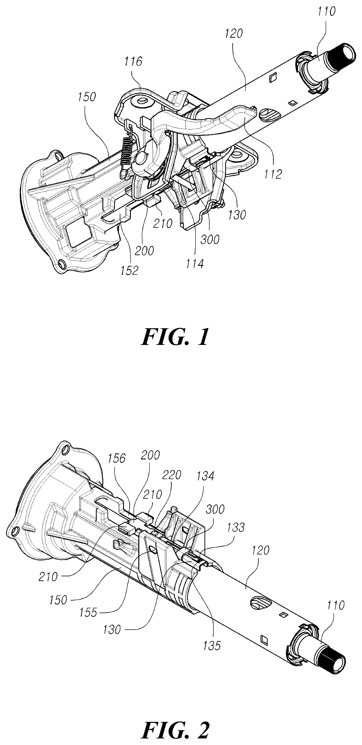 Patent US12319337 Figure 1 – Steering column of vehicle and steering system of vehicle including same