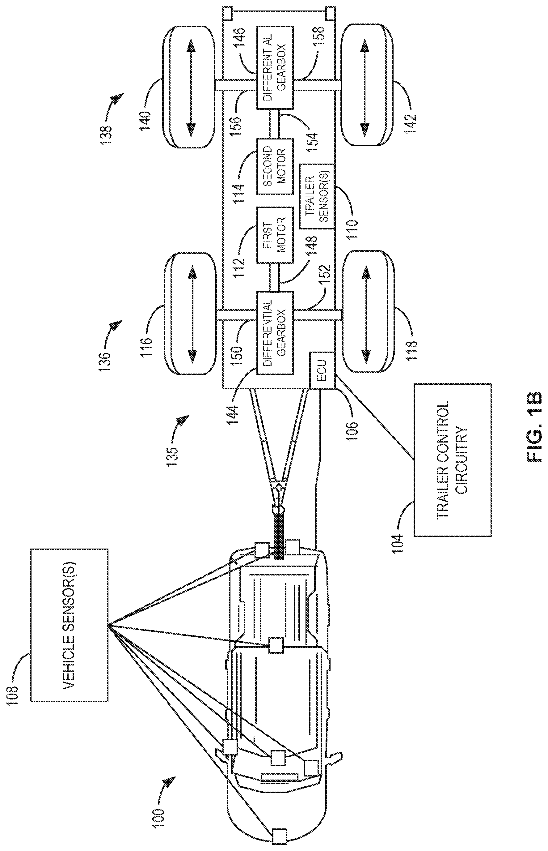Patent US12319341 Figure 2 – Methods and apparatus to control a vehicle trailer using torque vectoring