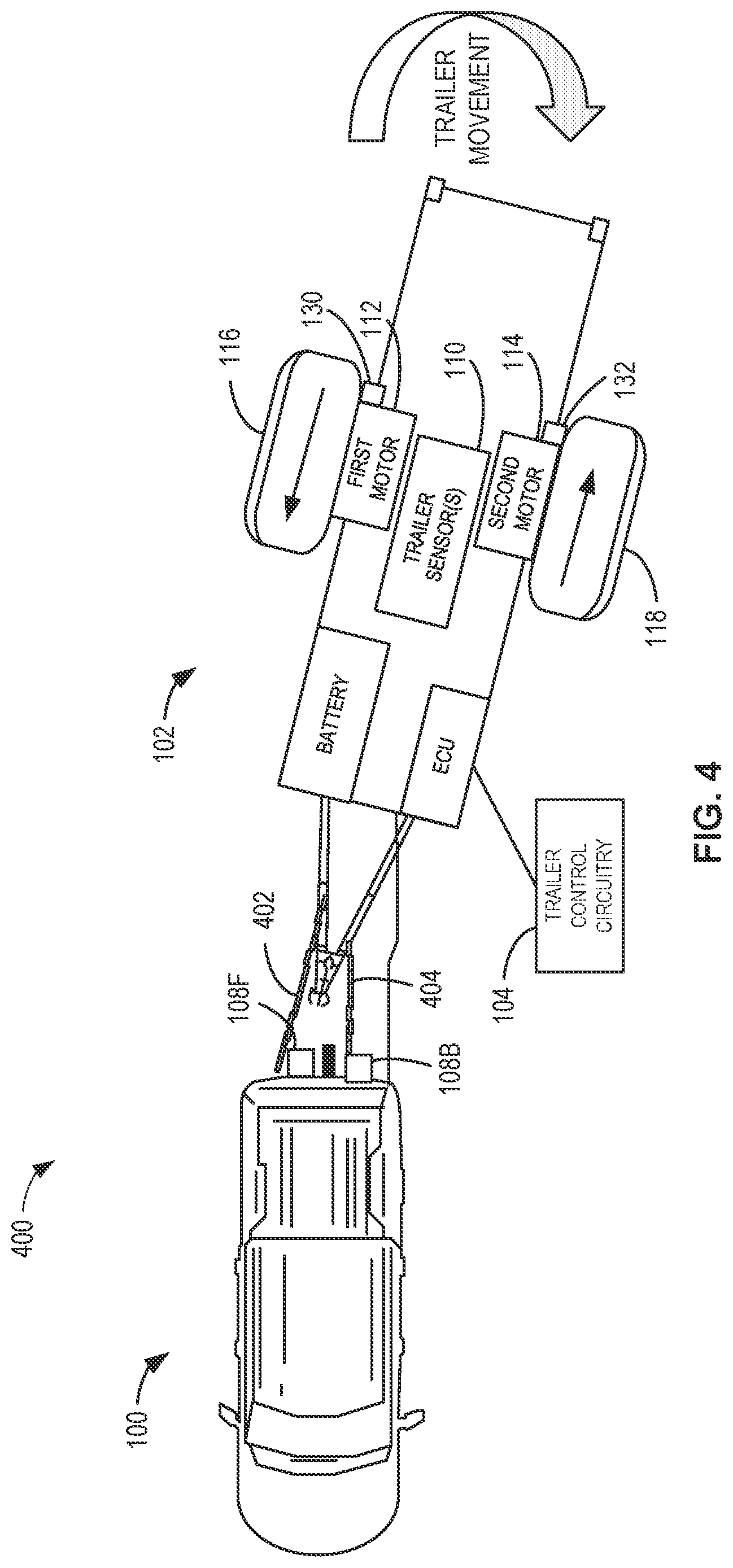 Patent US12319341 Figure 5 – Methods and apparatus to control a vehicle trailer using torque vectoring