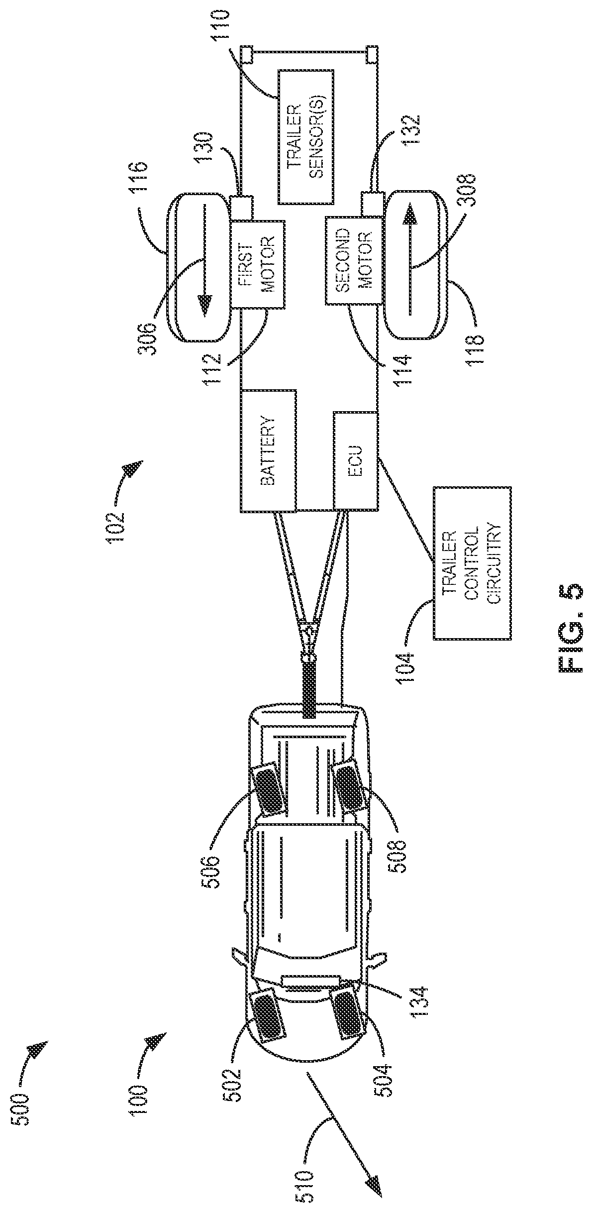 Patent US12319341 Figure 6 – Methods and apparatus to control a vehicle trailer using torque vectoring