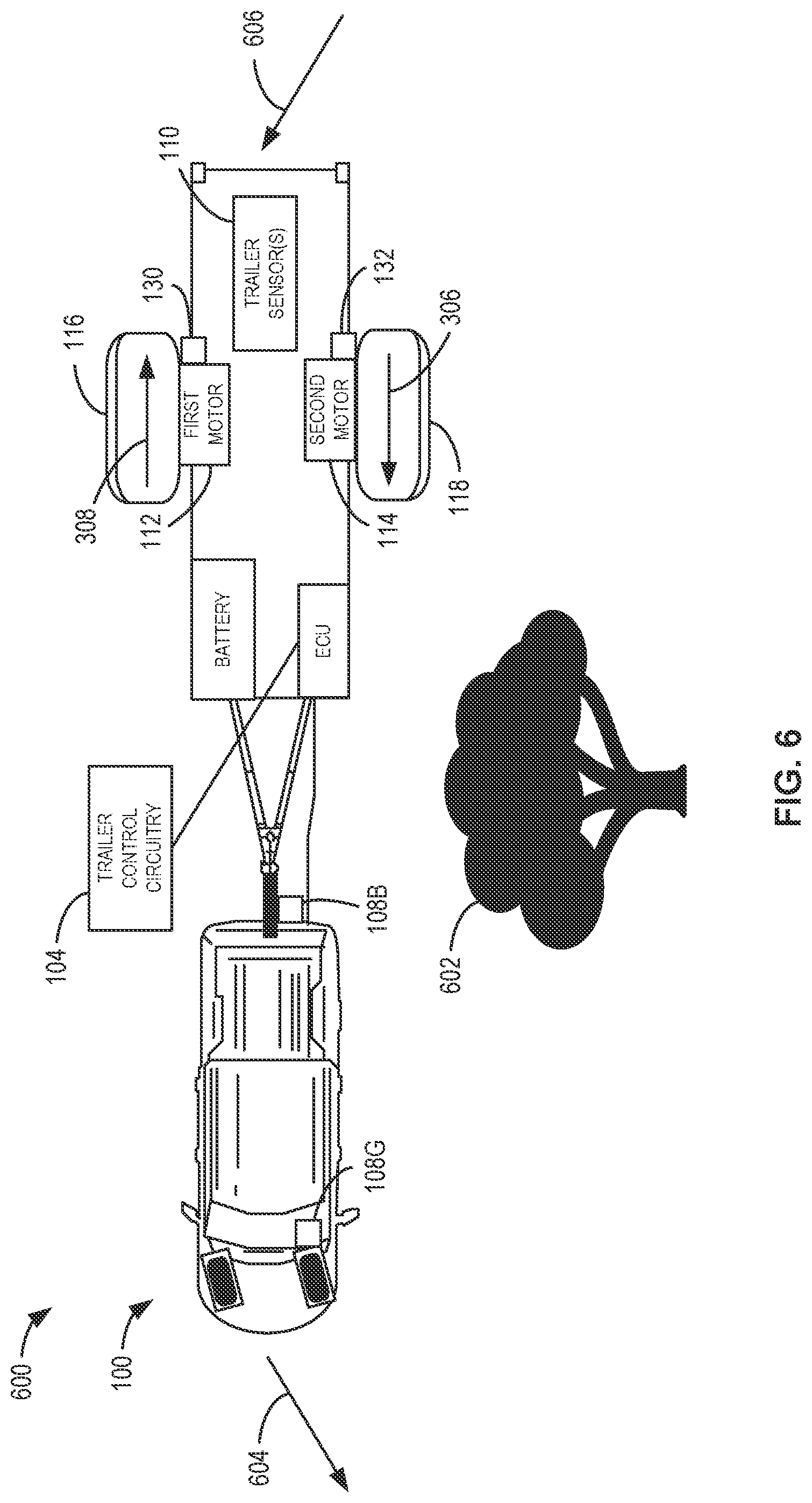 Patent US12319341 Figure 7 – Methods and apparatus to control a vehicle trailer using torque vectoring