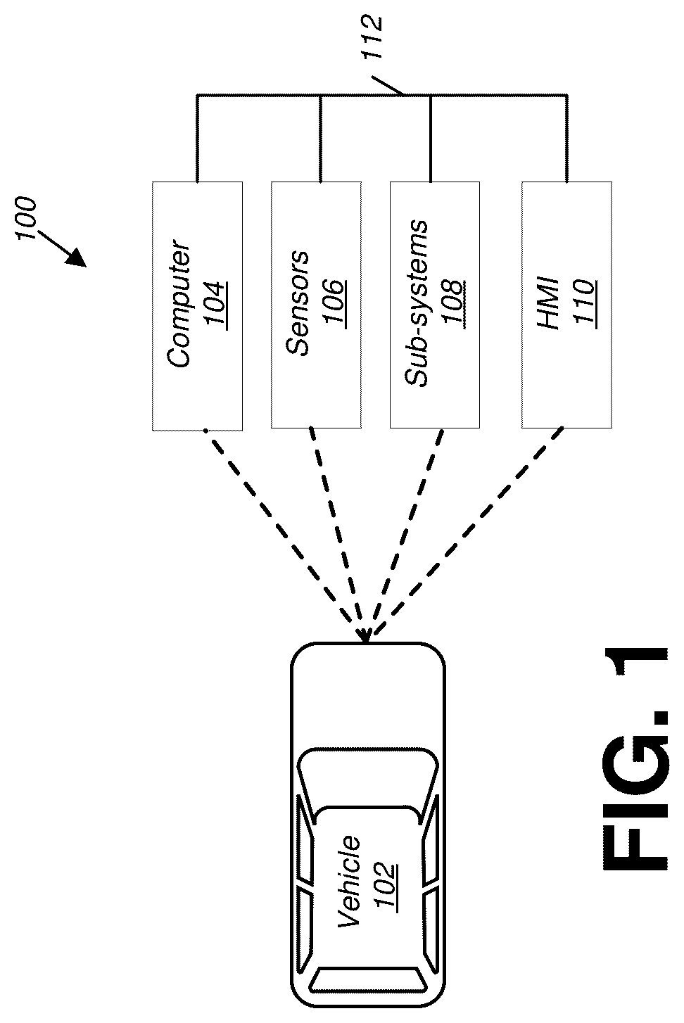 Patent US12319342 Figure 1 – Vehicle steering control