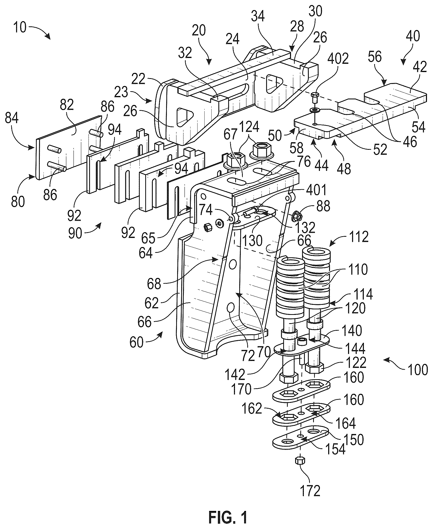 Patent US12319344 Figure 1 – Body tie-down