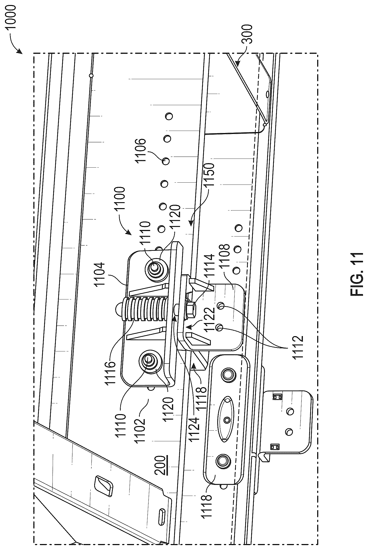 Patent US12319344 Figure 11 – Body tie-down