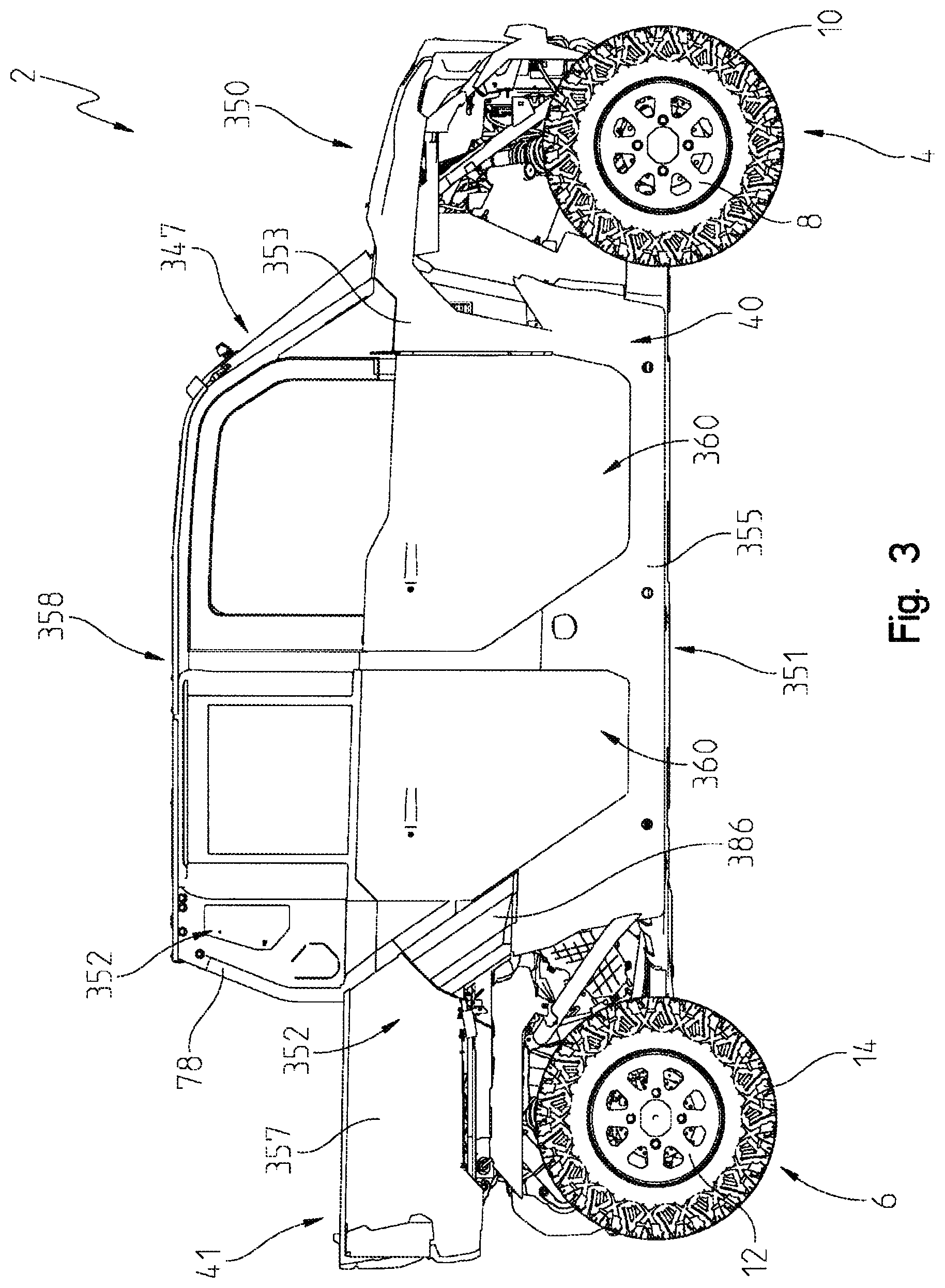 Patent US12319346 Figure 3 – Off-road vehicle