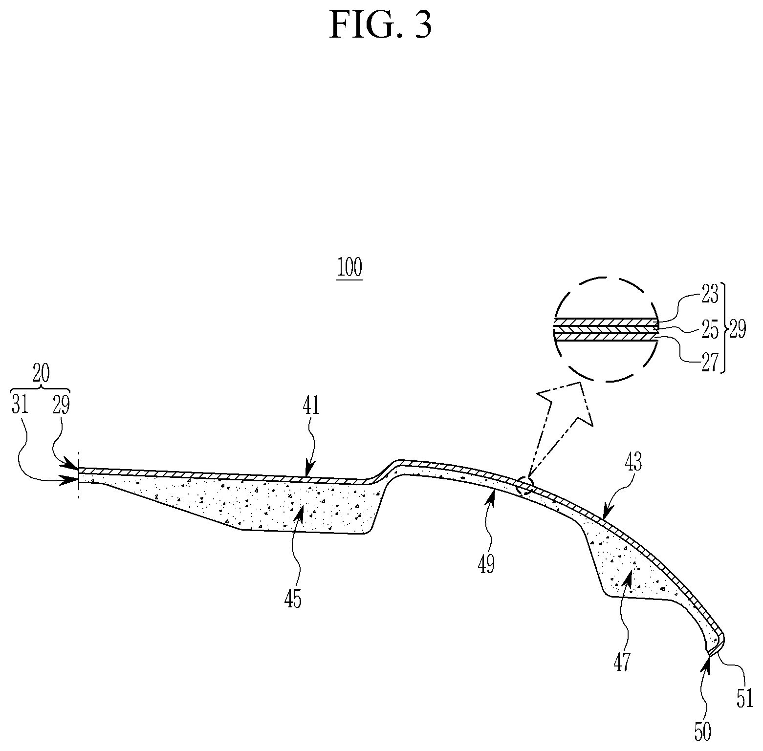 Patent US12319350 Figure 3 – Plastic composite material panel and manufacturing method thereof