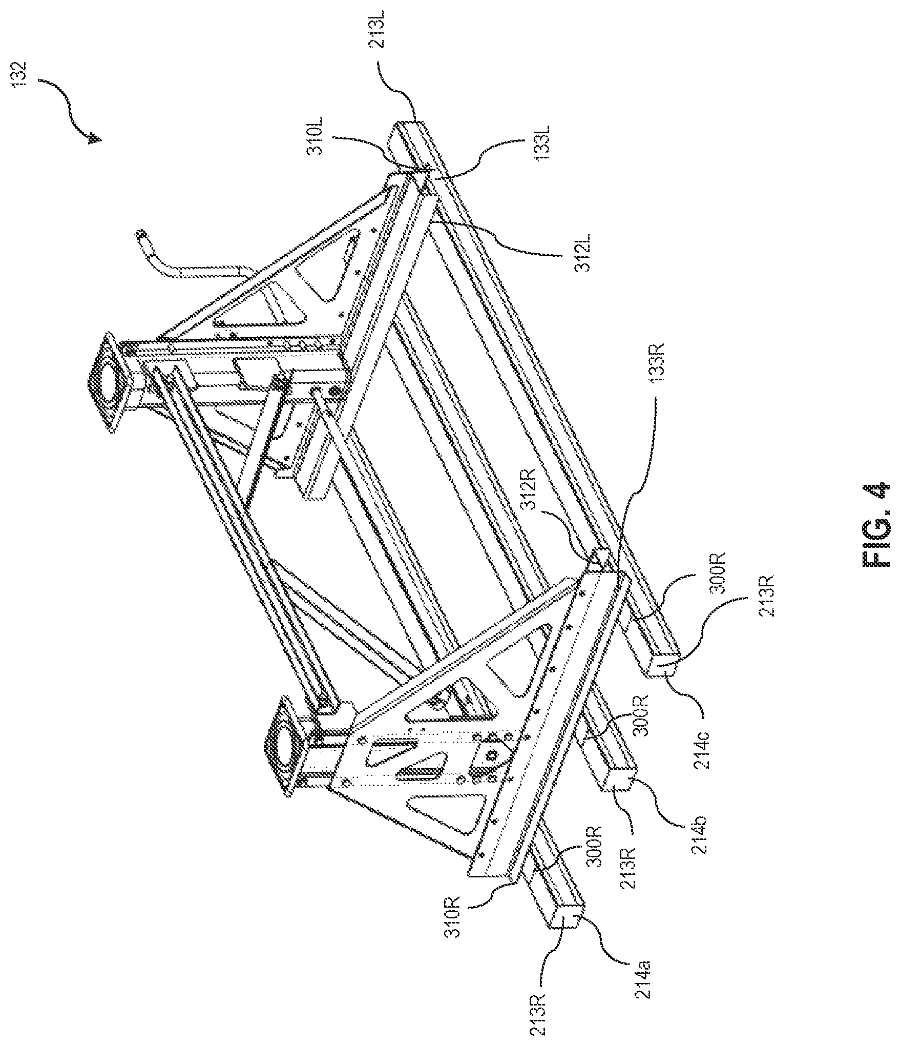 Patent US12319357 Figure 3 – Slide rail assembly and landing gear assembly with embedded hardpoint connectors