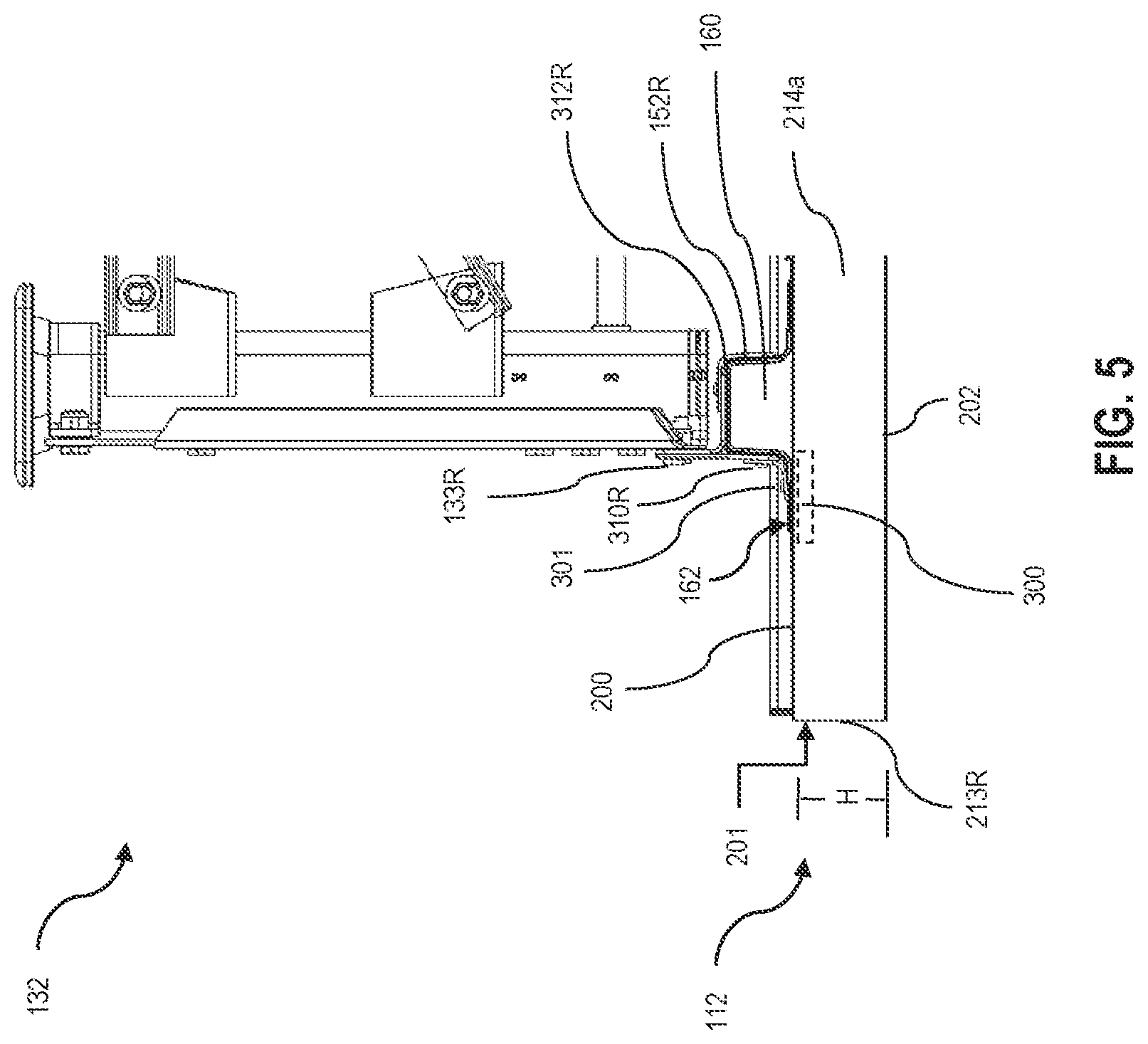 Patent US12319357 Figure 4 – Slide rail assembly and landing gear assembly with embedded hardpoint connectors