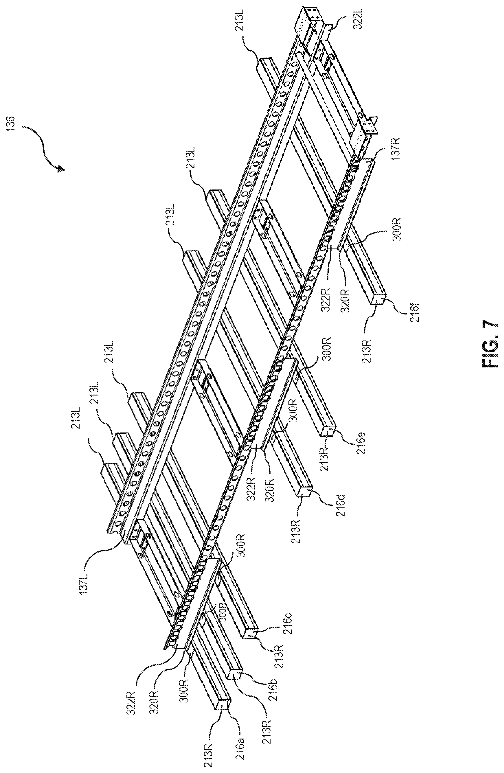 Patent US12319357 Figure 6 – Slide rail assembly and landing gear assembly with embedded hardpoint connectors