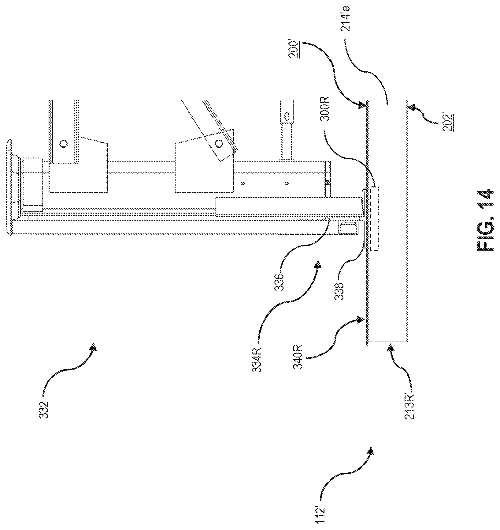 Patent US12319357 Figure 13 – Slide rail assembly and landing gear assembly with embedded hardpoint connectors