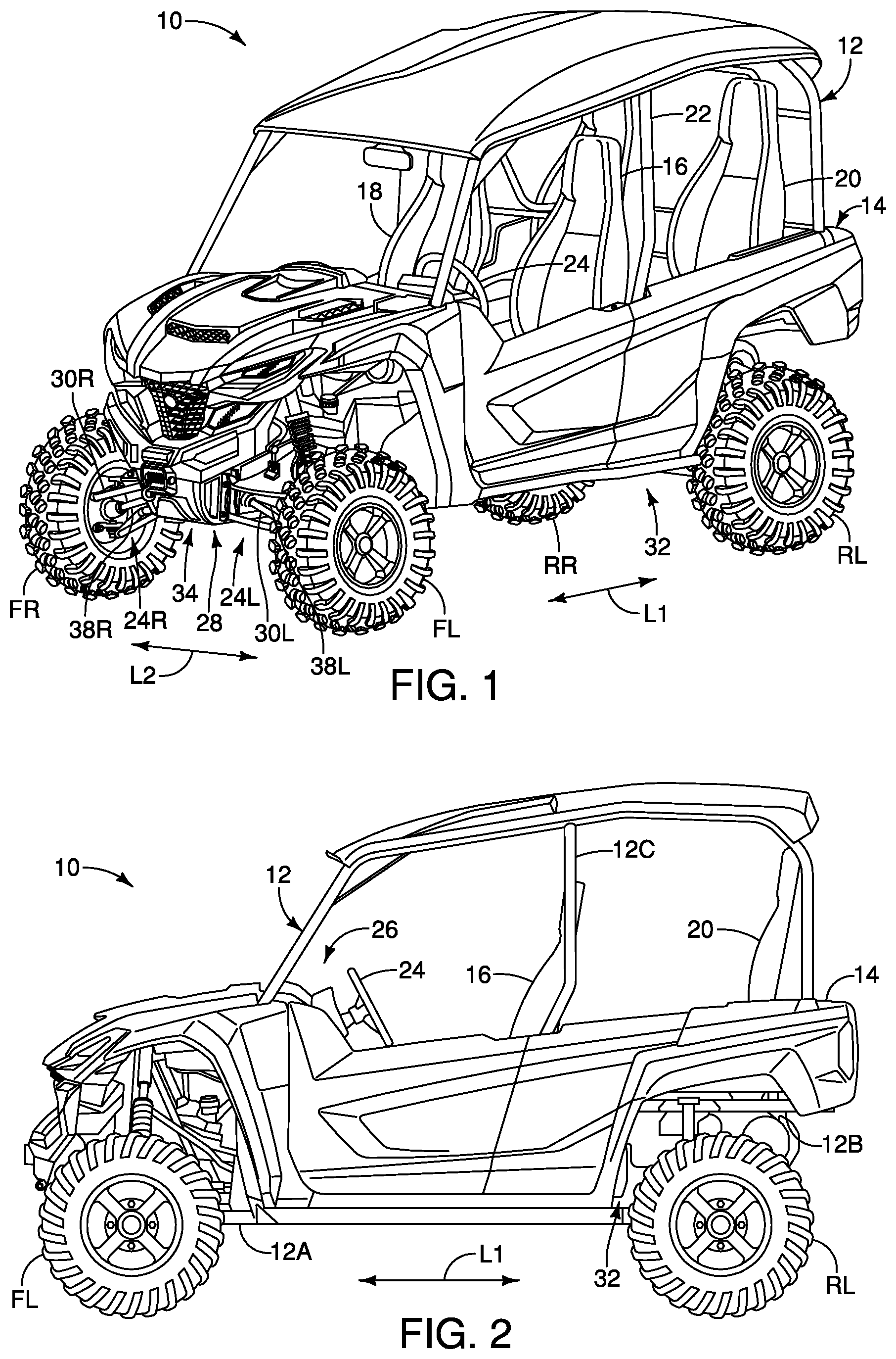 Patent US12319358 Figure 1 – Steering assembly